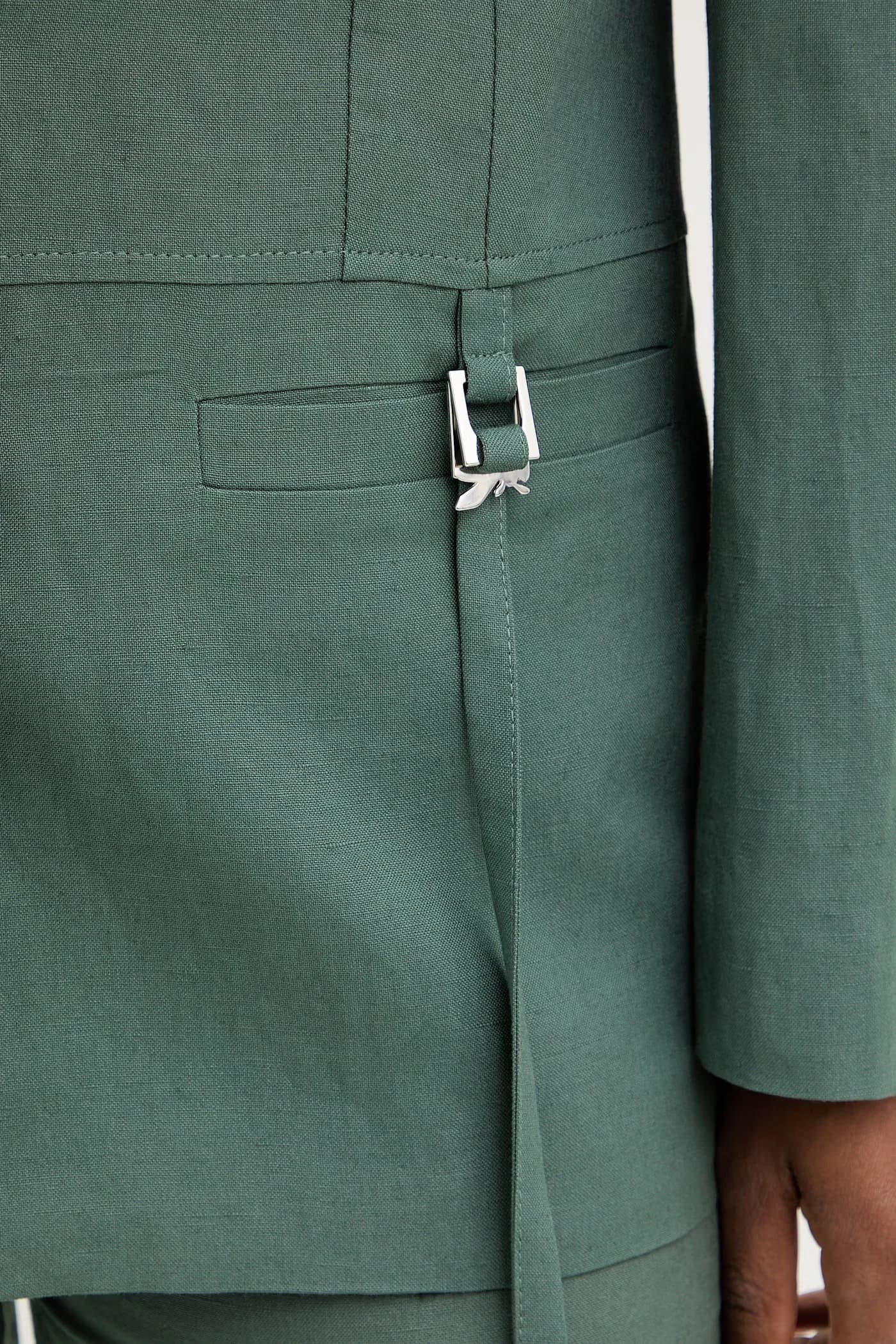 Женский однобортный пиджак из вискозы - фото 5