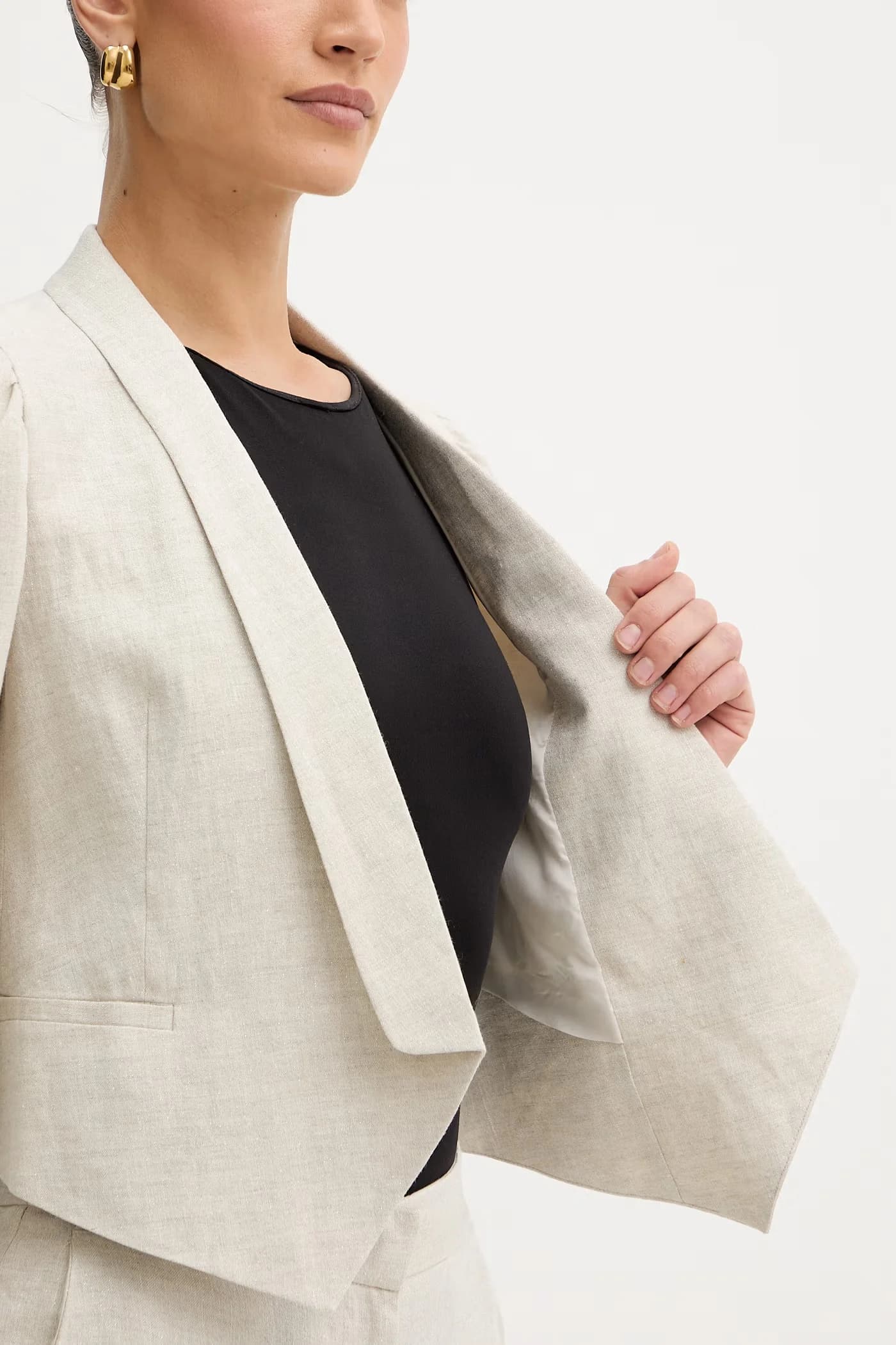 Жакет с льном - фото 6