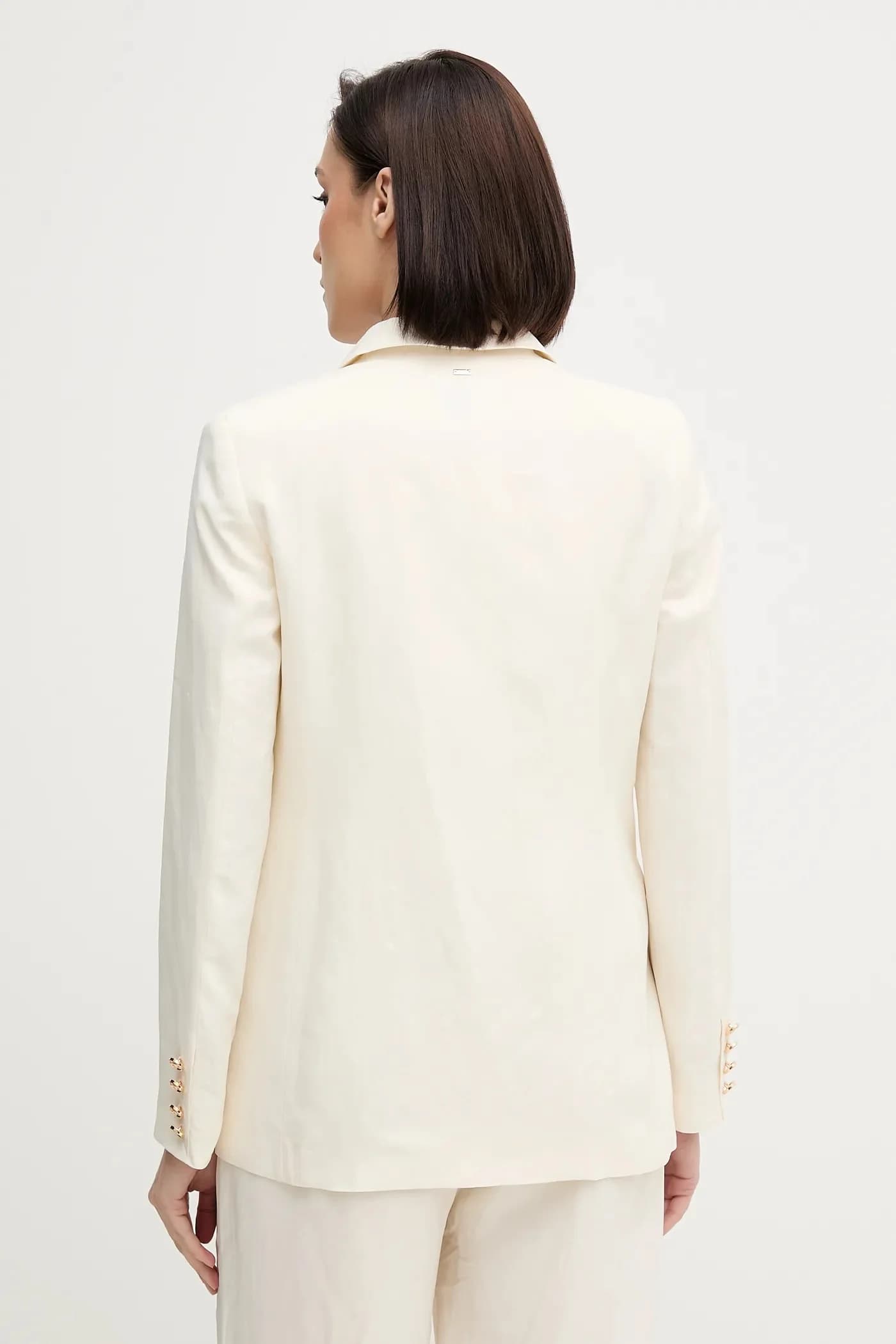 Пиджак из смесового льна - фото 3