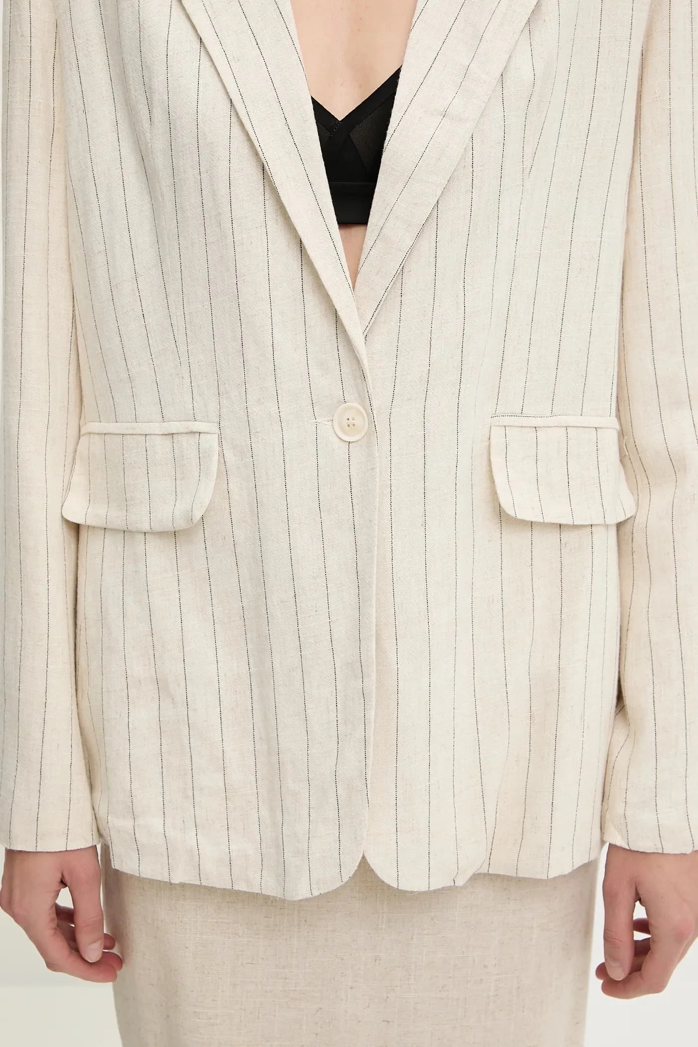 Льняная куртка - фото 5