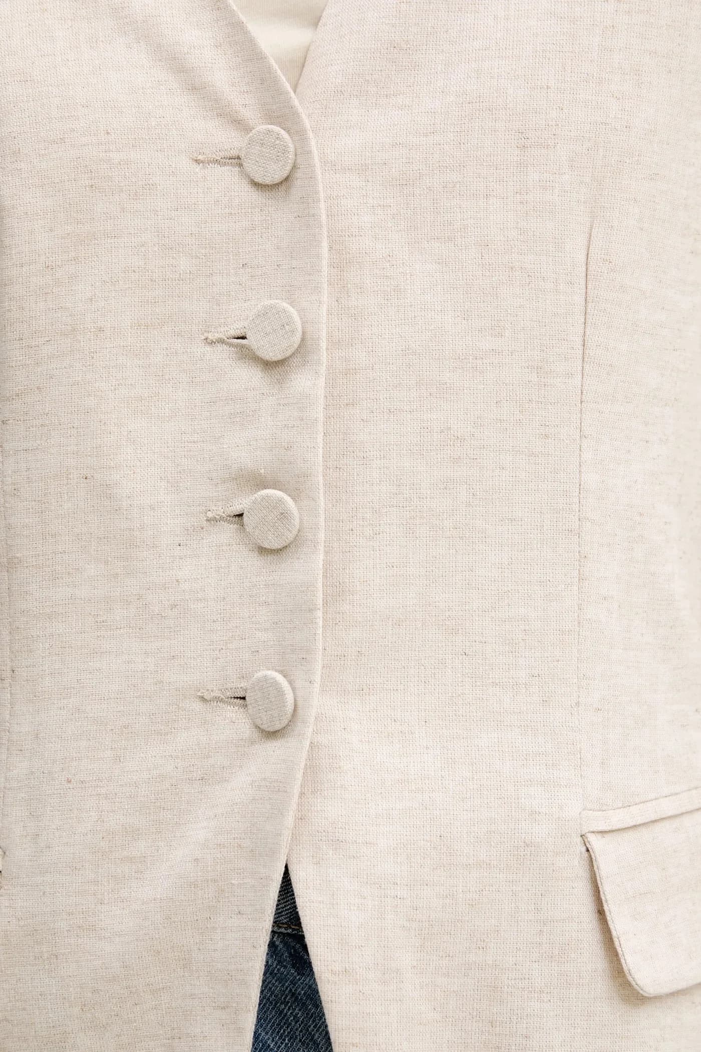 Льняная куртка - фото 6