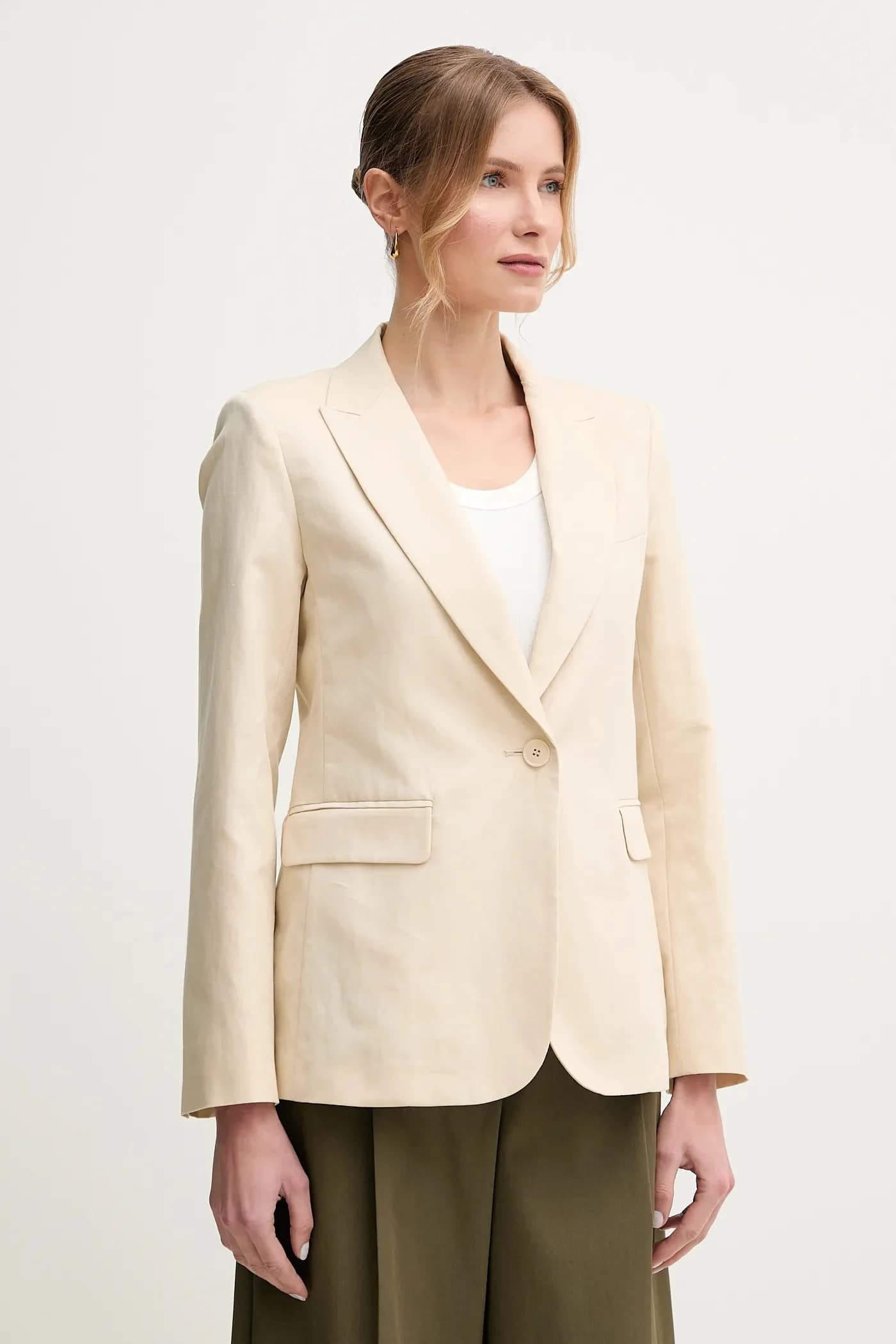 Пиджак из смесового льна - фото 4