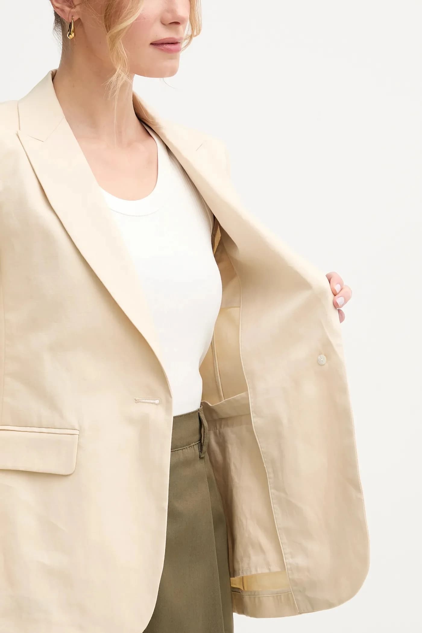 Пиджак из смесового льна - фото 6