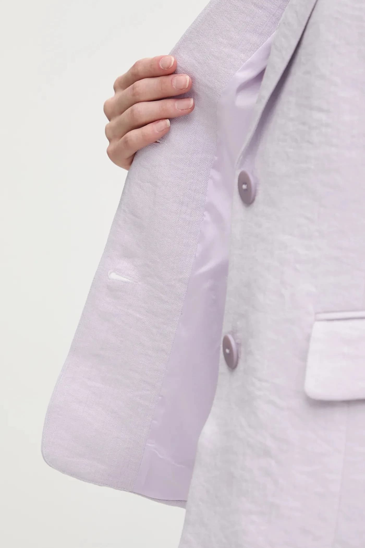 Пиджак из смесового льна - фото 6