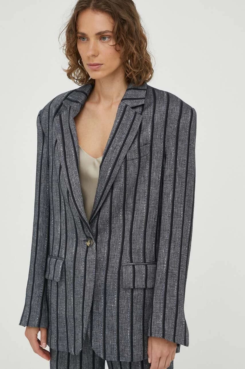 Пиджак из смесового льна - фото 4