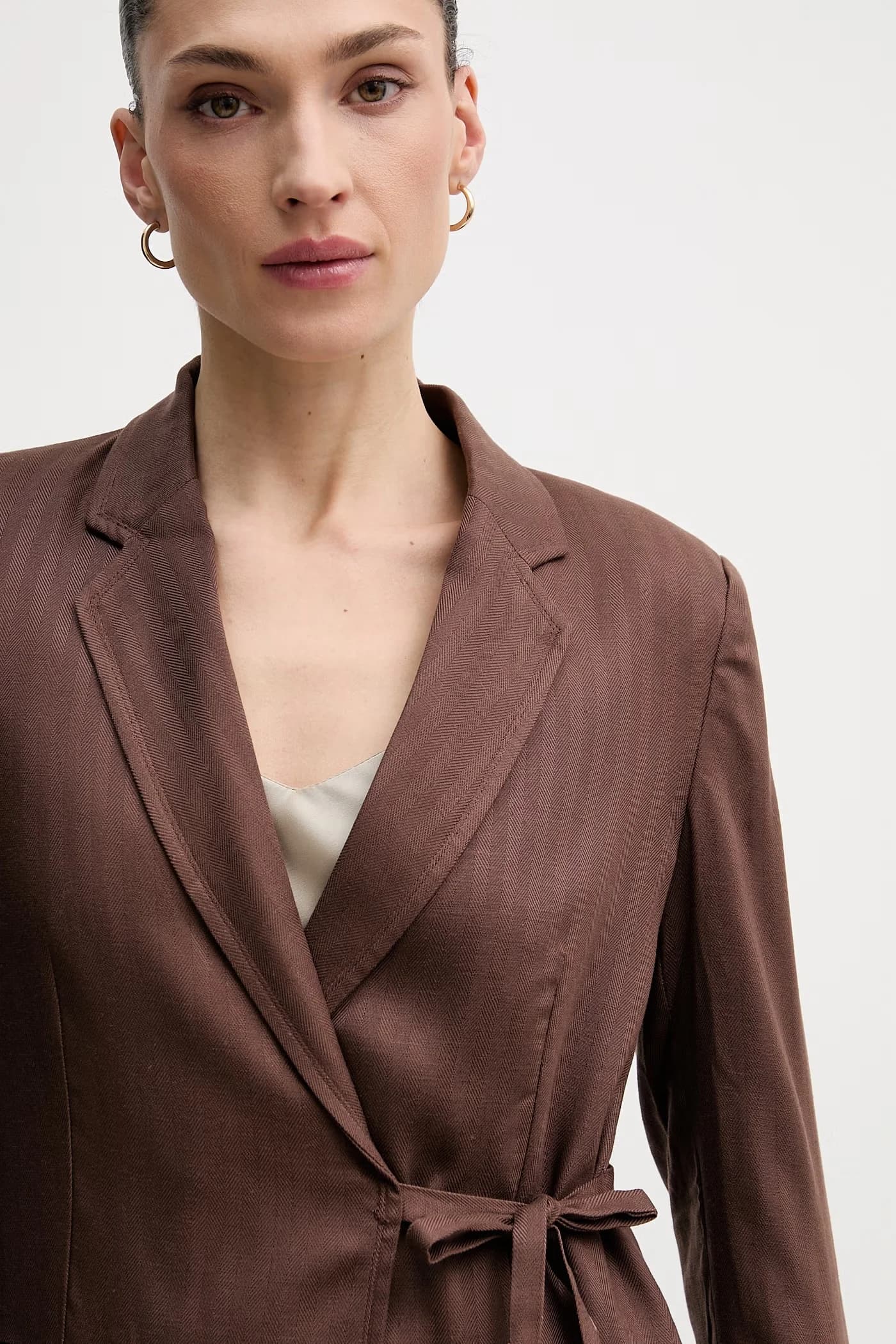 Пиджак из смесового льна - фото 4