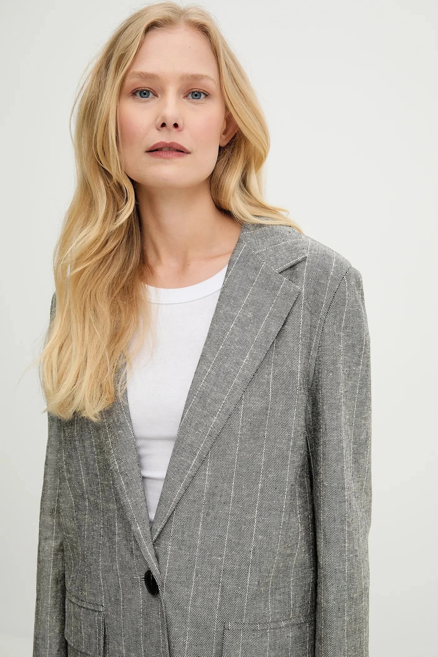 Пиджак из смесового льна - фото 4