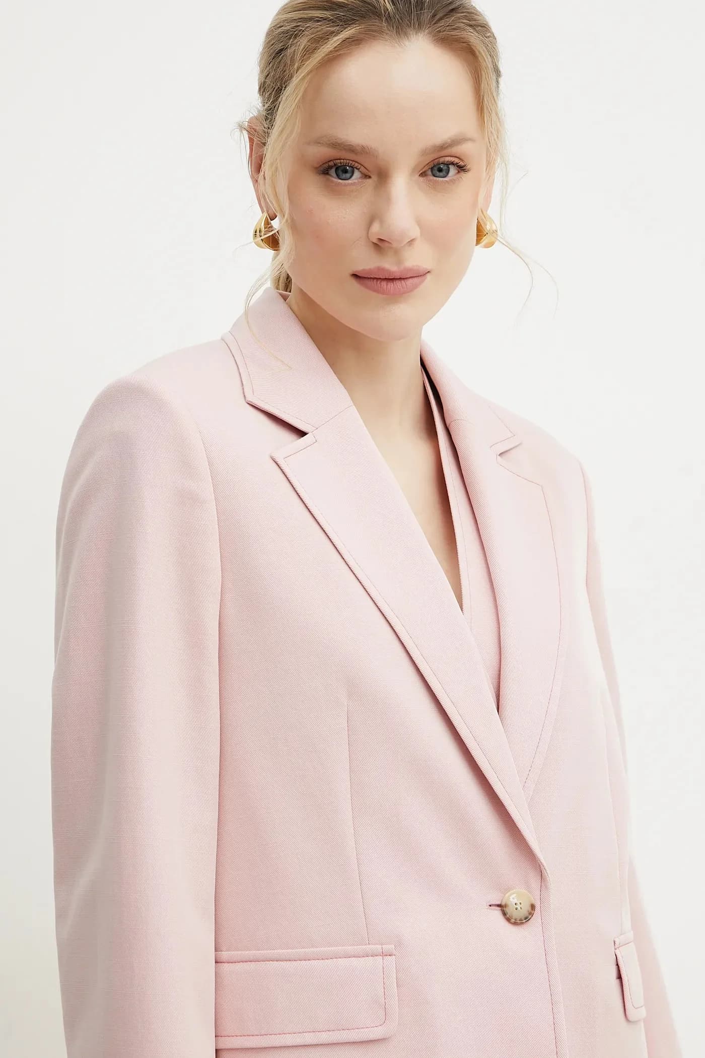 Пиджак из смесового льна - фото 4