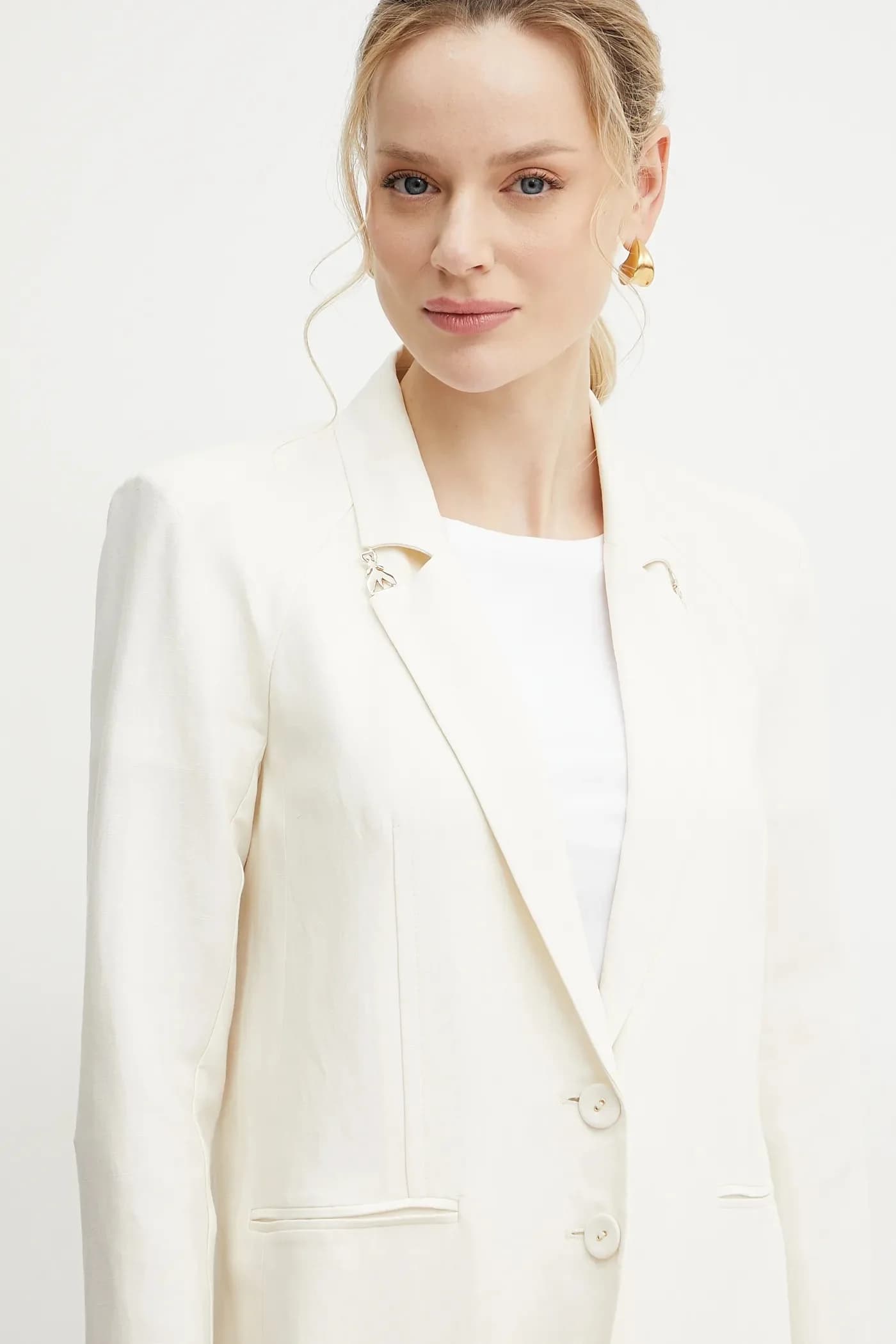 Пиджак из смесового льна - фото 4