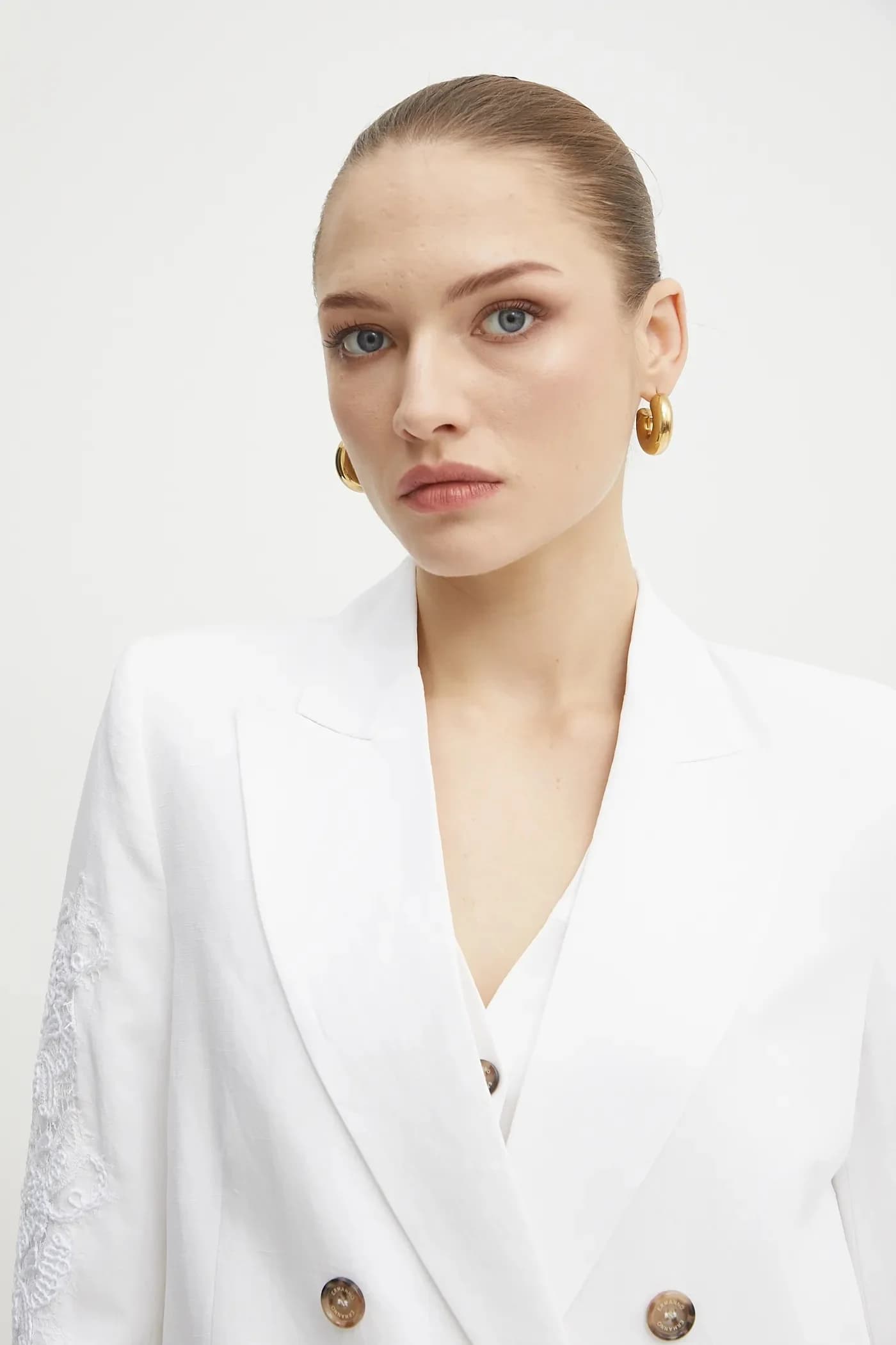 Пиджак из смесового льна - фото 8