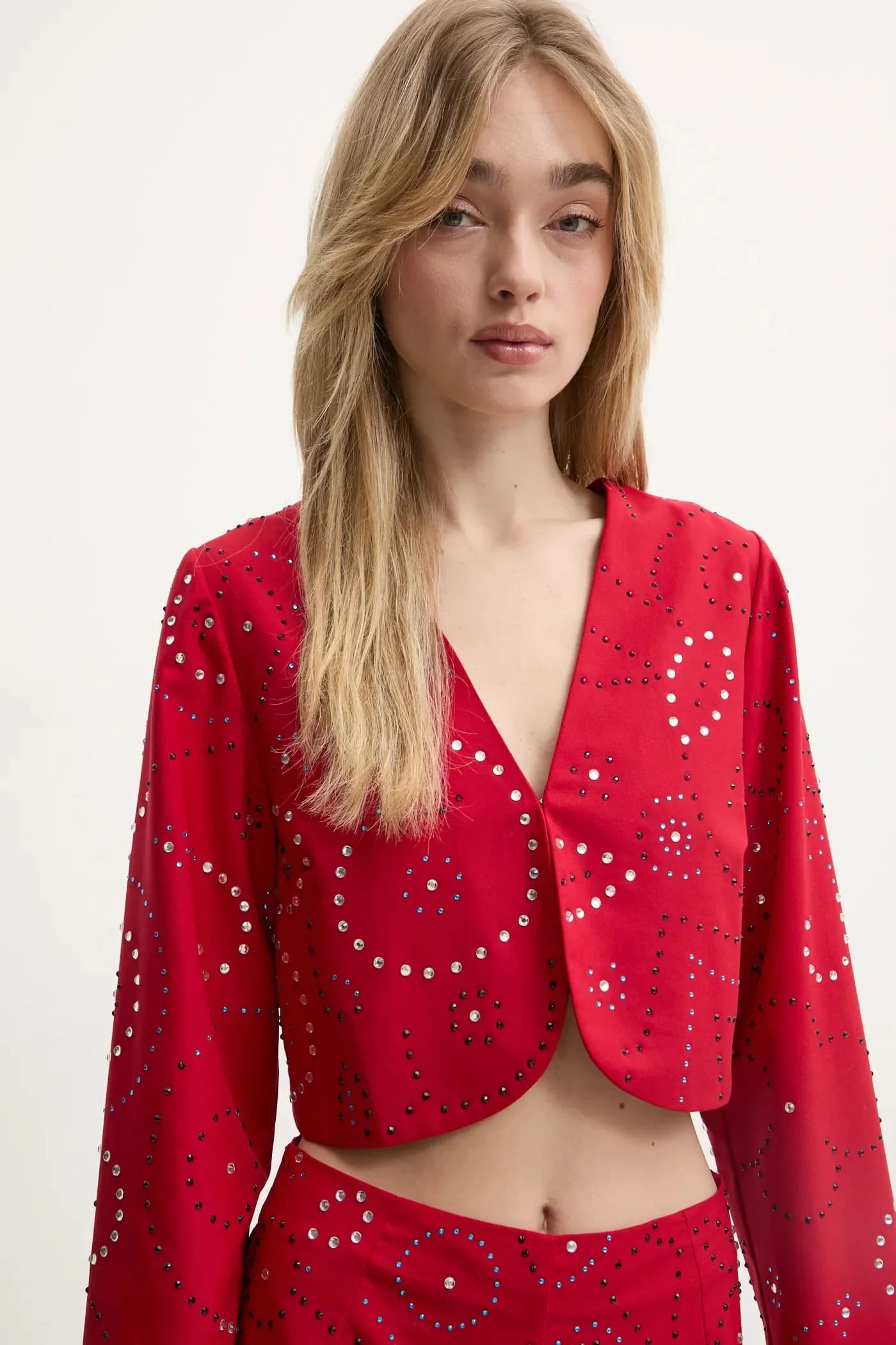 куртка с драгоценными камнями - фото 4