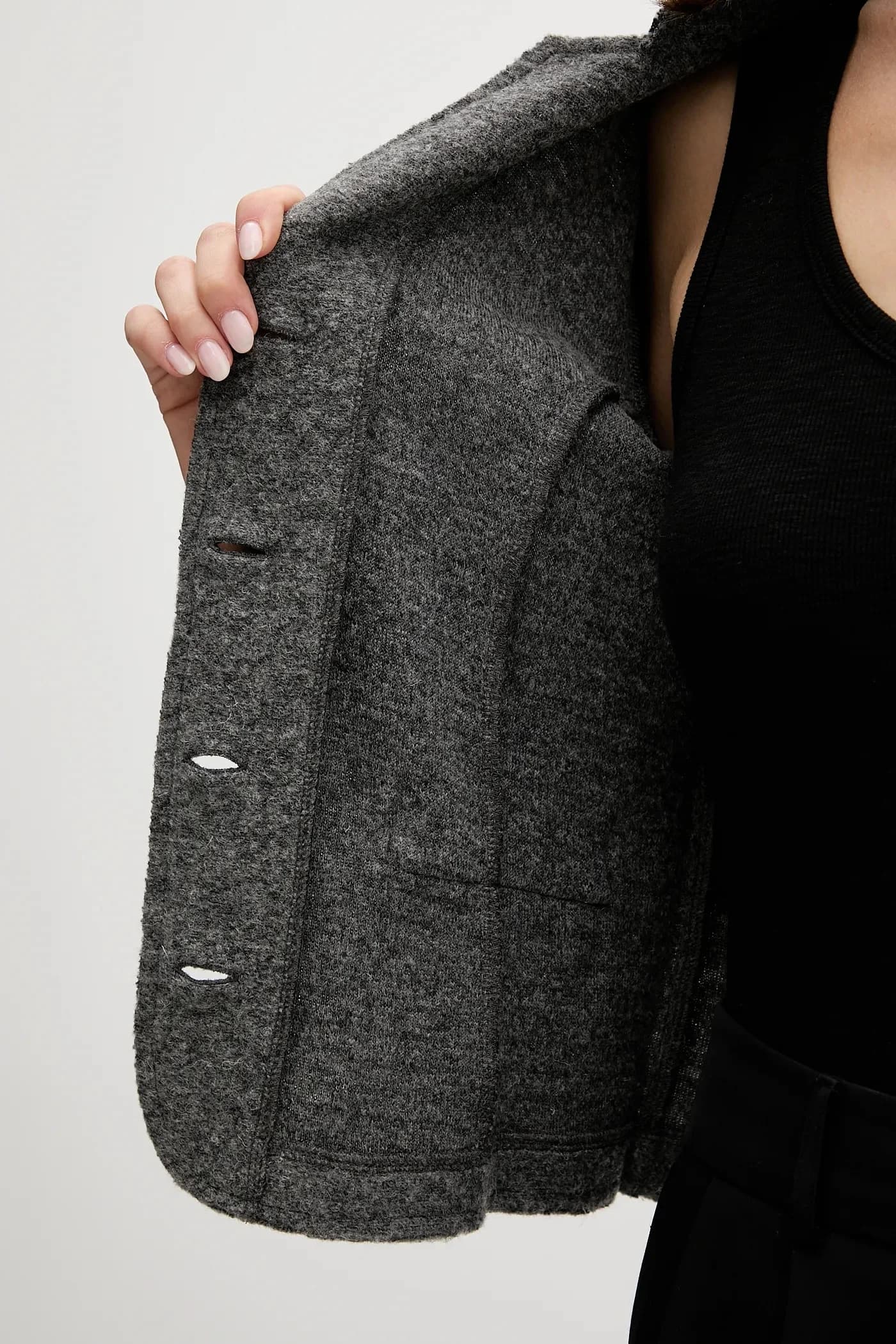 Куртка из смесовой шерсти - фото 6