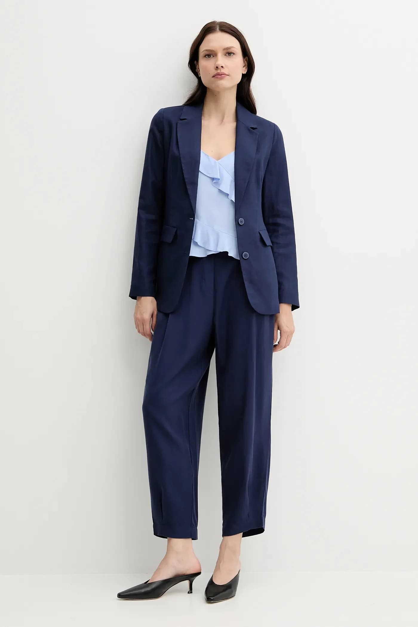 Пиджак из смесового льна - фото 2