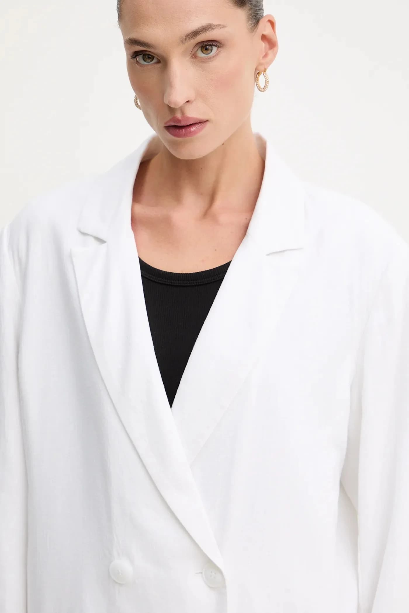 Пиджак из смесового льна - фото 4