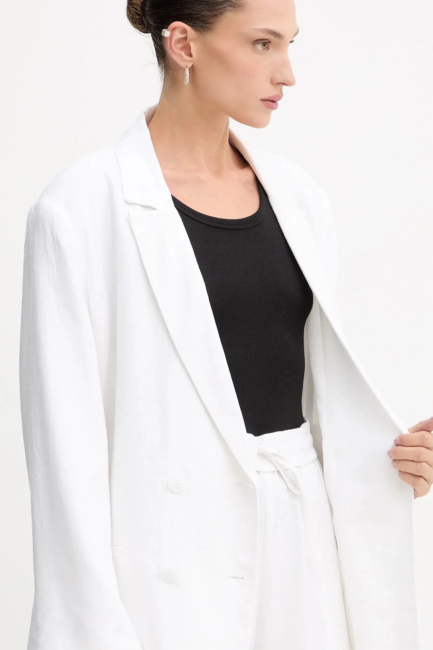 Пиджак из смесового льна - фото 6