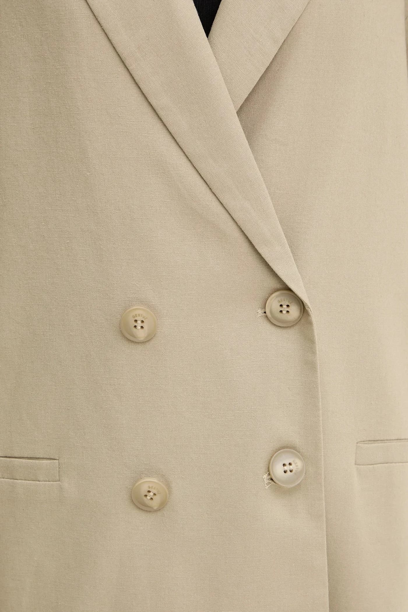 Пиджак из смесового льна - фото 5