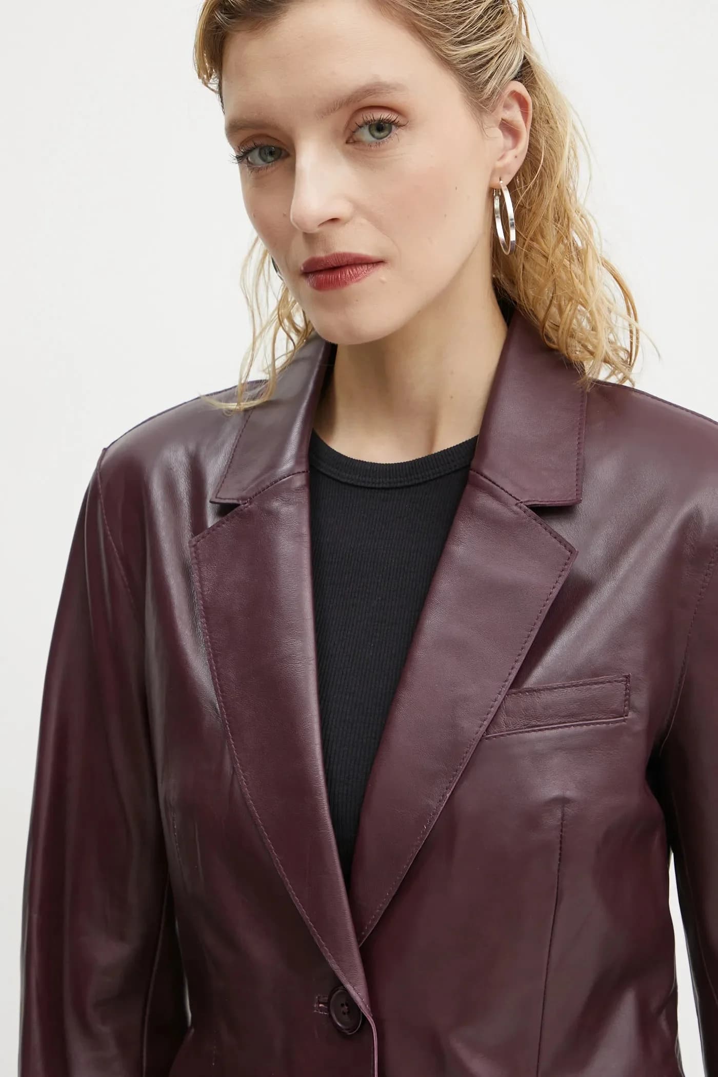 Мина кожаная куртка - фото 4