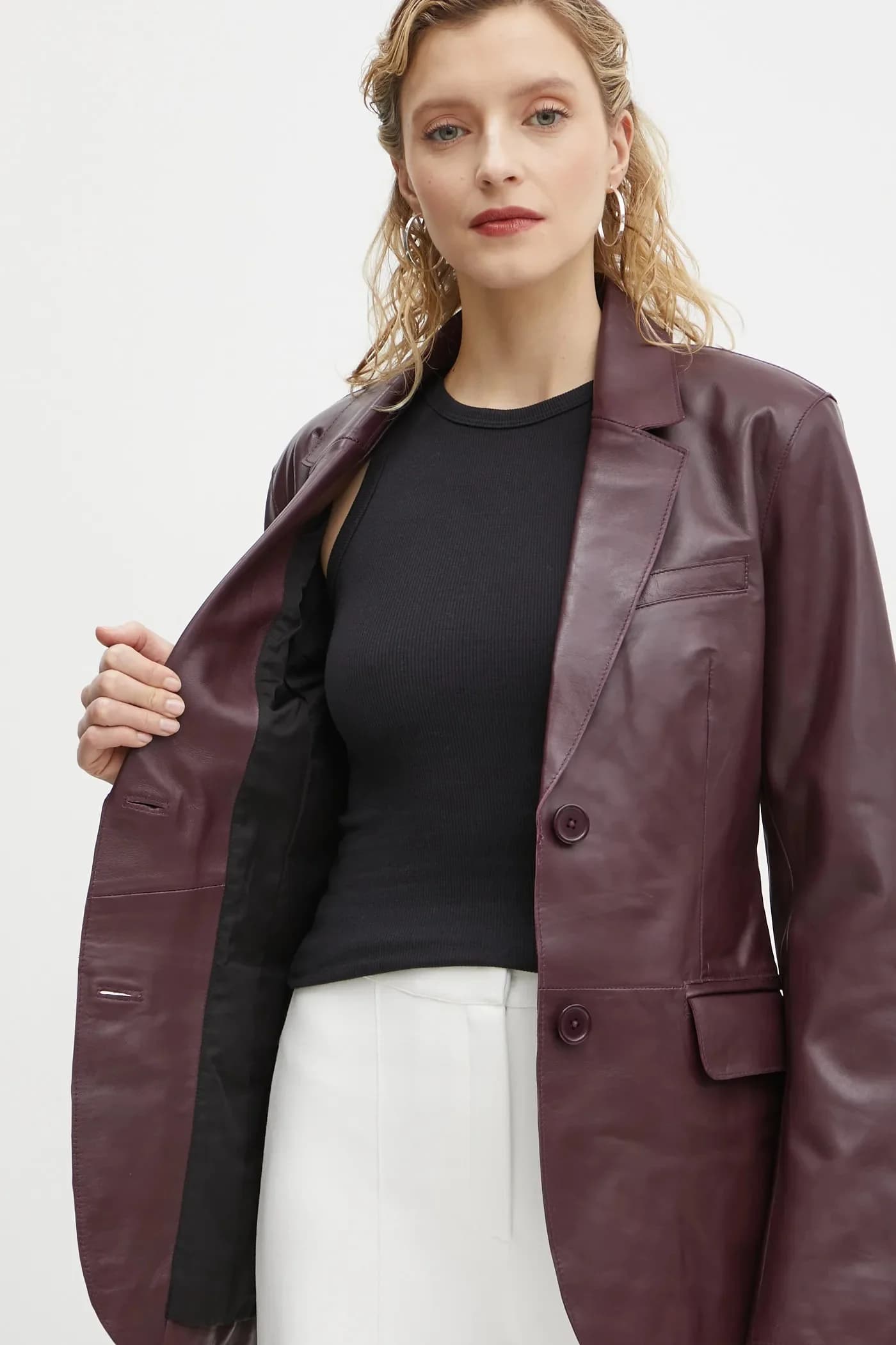 Мина кожаная куртка - фото 6