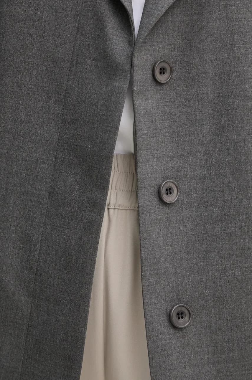 Блейзер свободного кроя из смесовой шерсти - фото 5