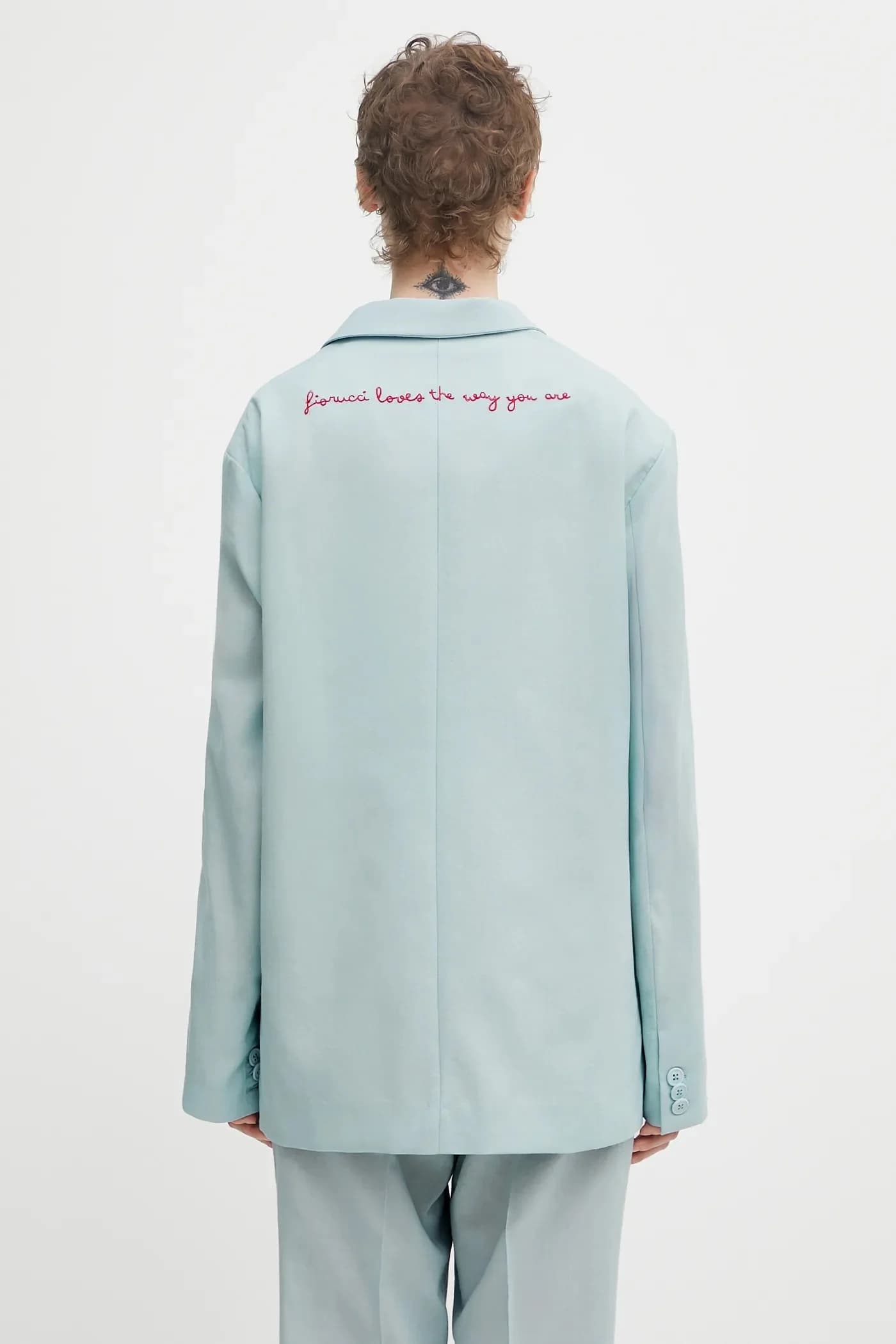 Двубортный шерстяной пиджак - фото 3