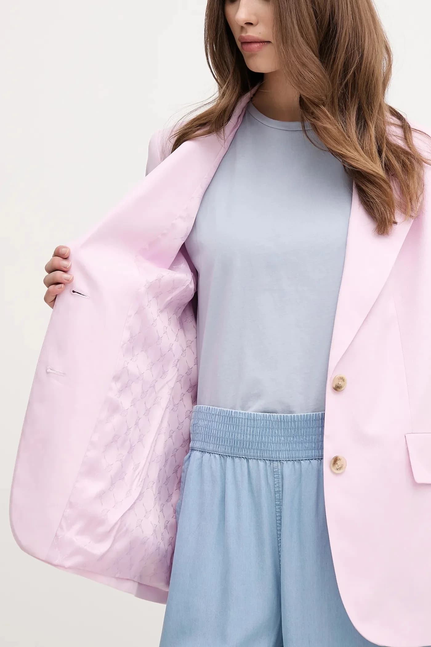 Пиджак из смесового льна - фото 6