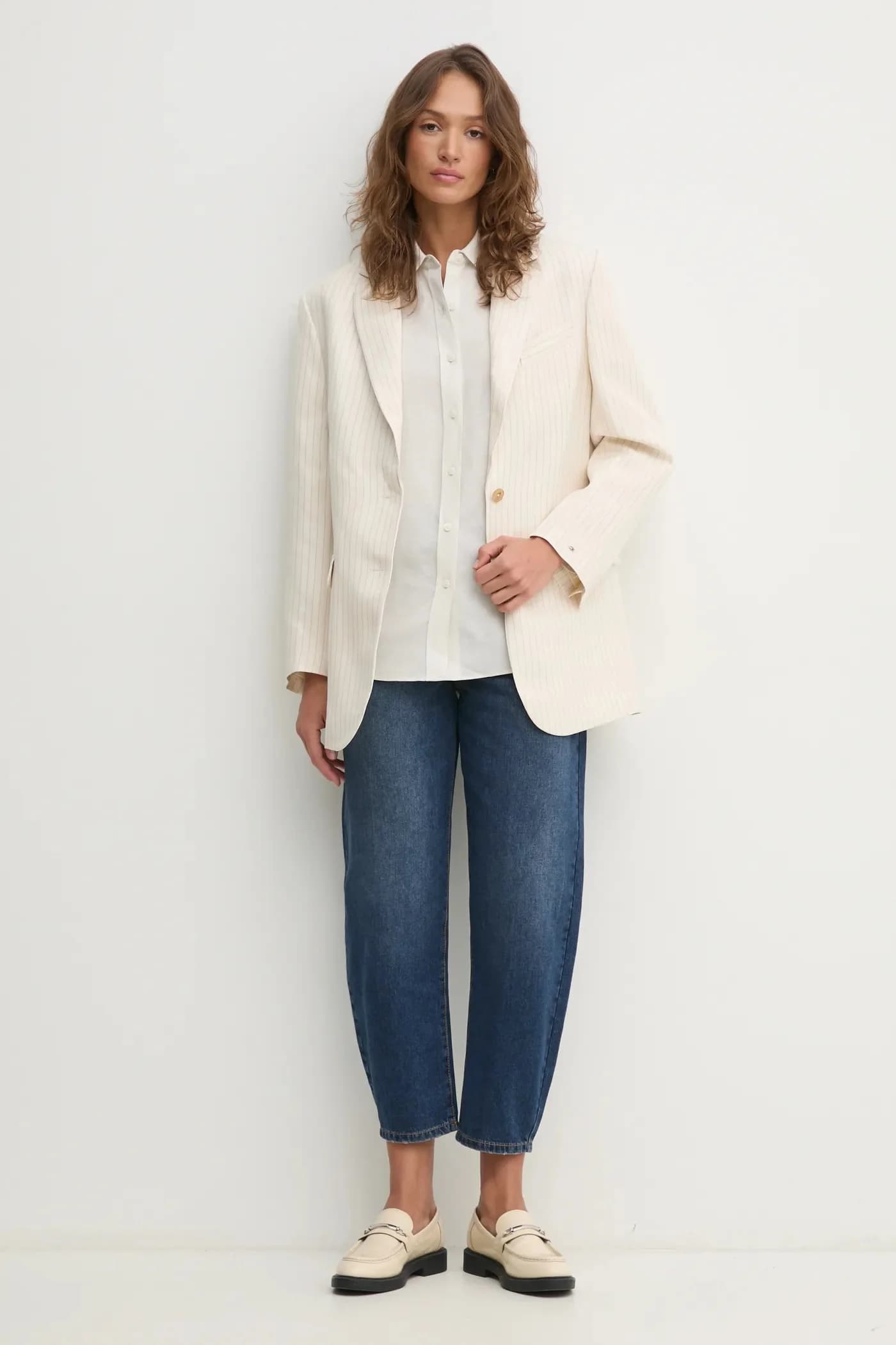 Пиджак из смесового льна - фото 2