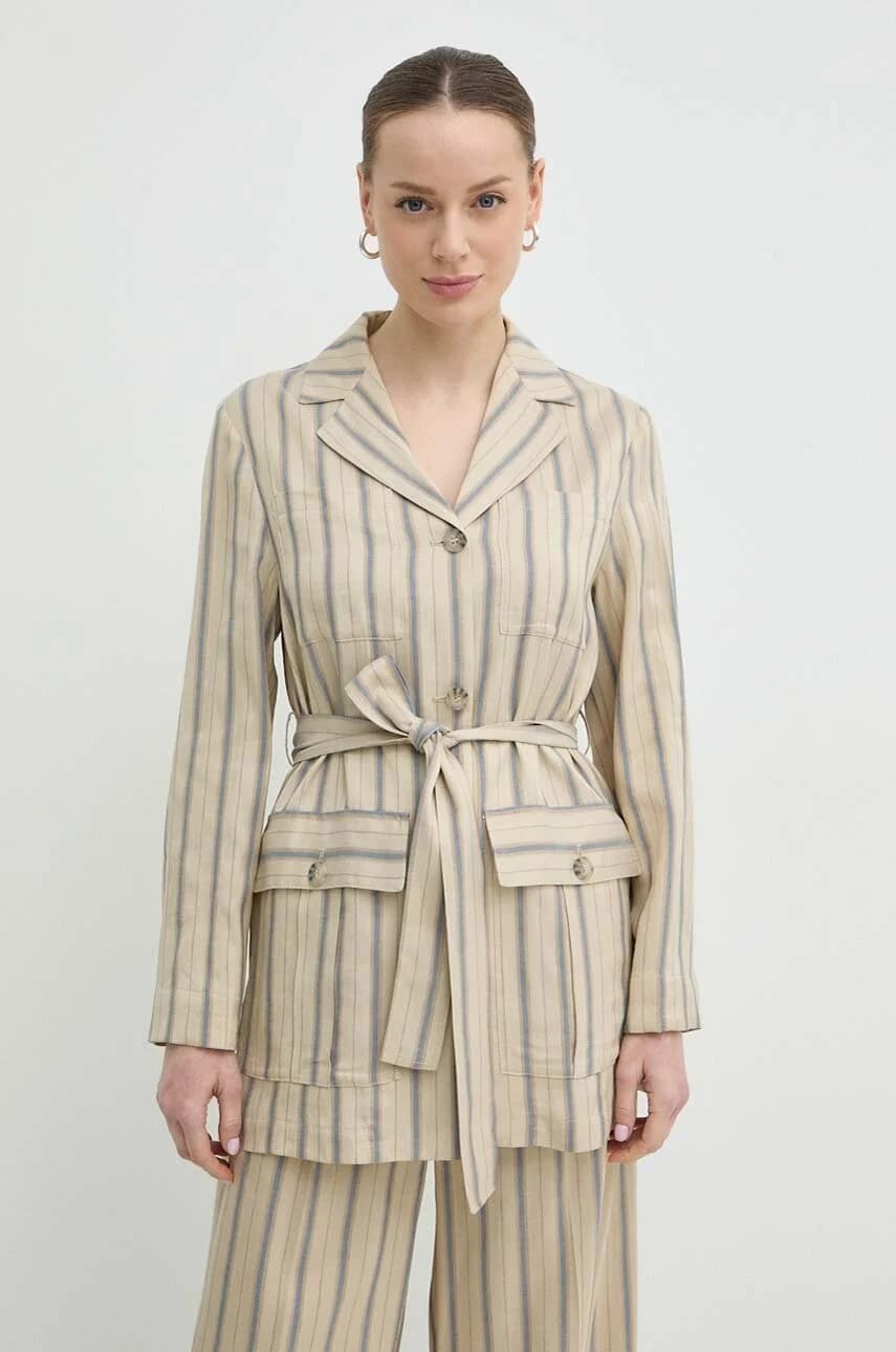 Пиджак из смесового льна