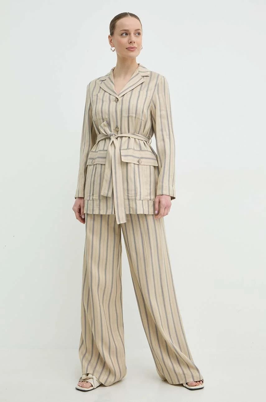 Пиджак из смесового льна - фото 2