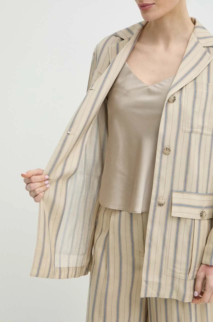 Пиджак из смесового льна - фото 7