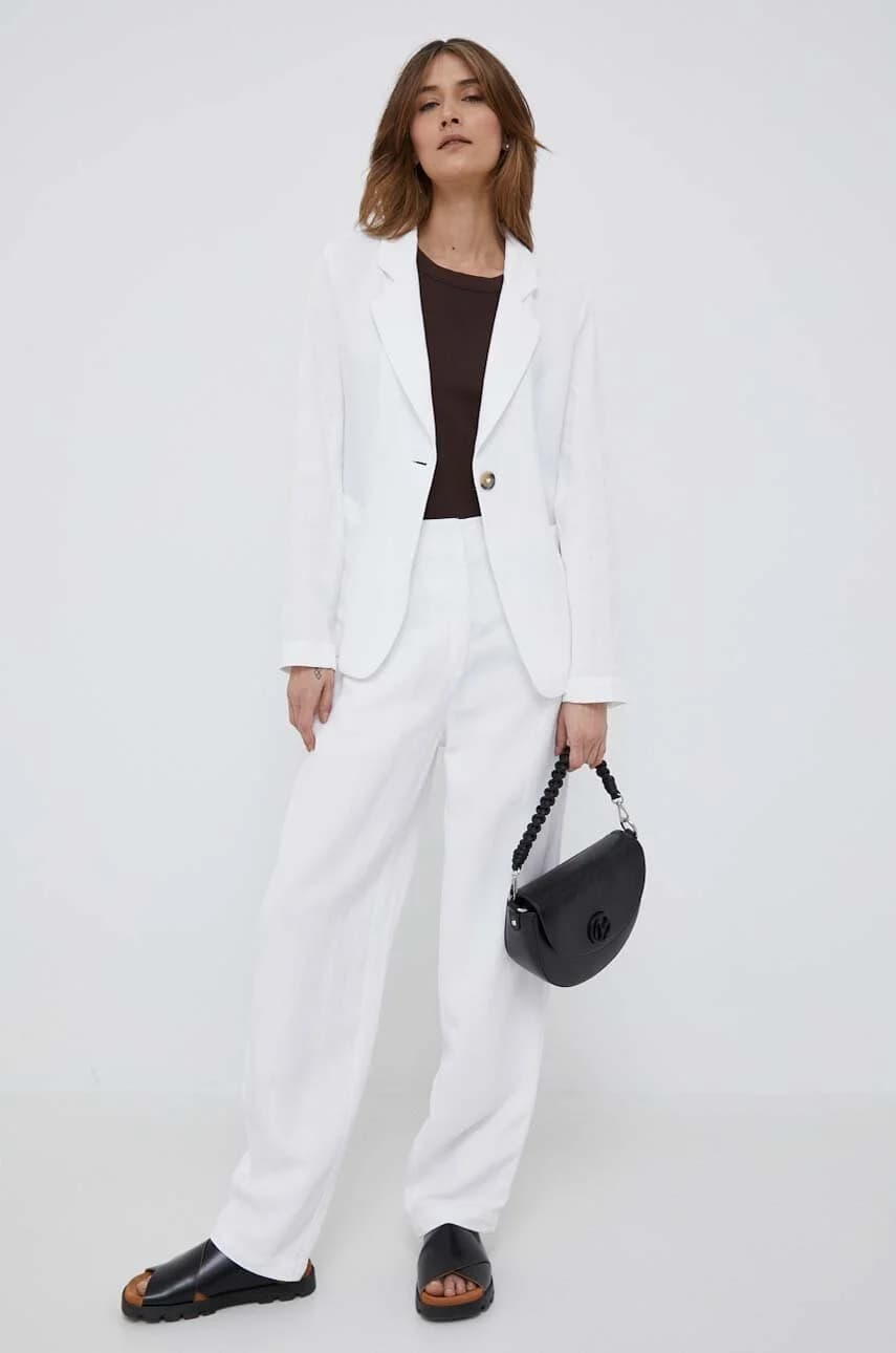 Пиджак из смесового льна - фото 2