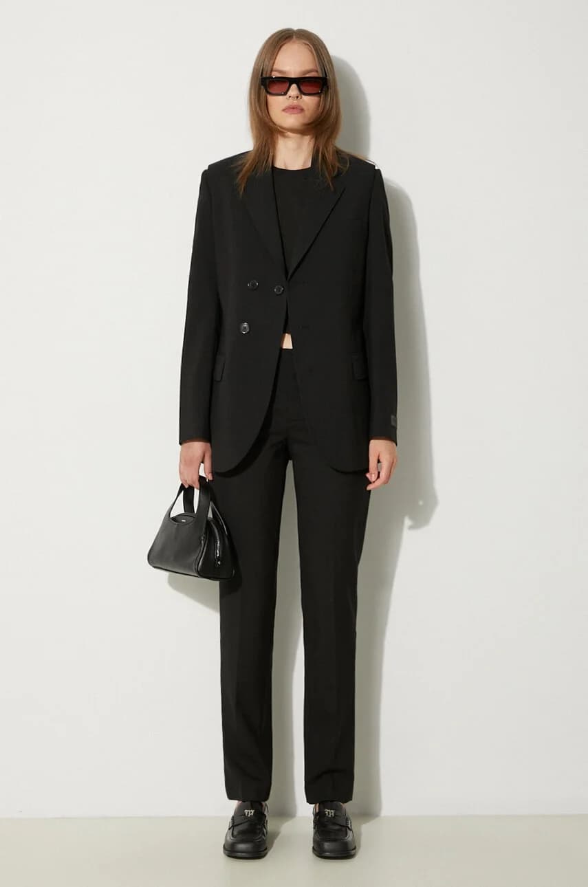 Блейзер с поясом из натуральной шерсти - фото 2