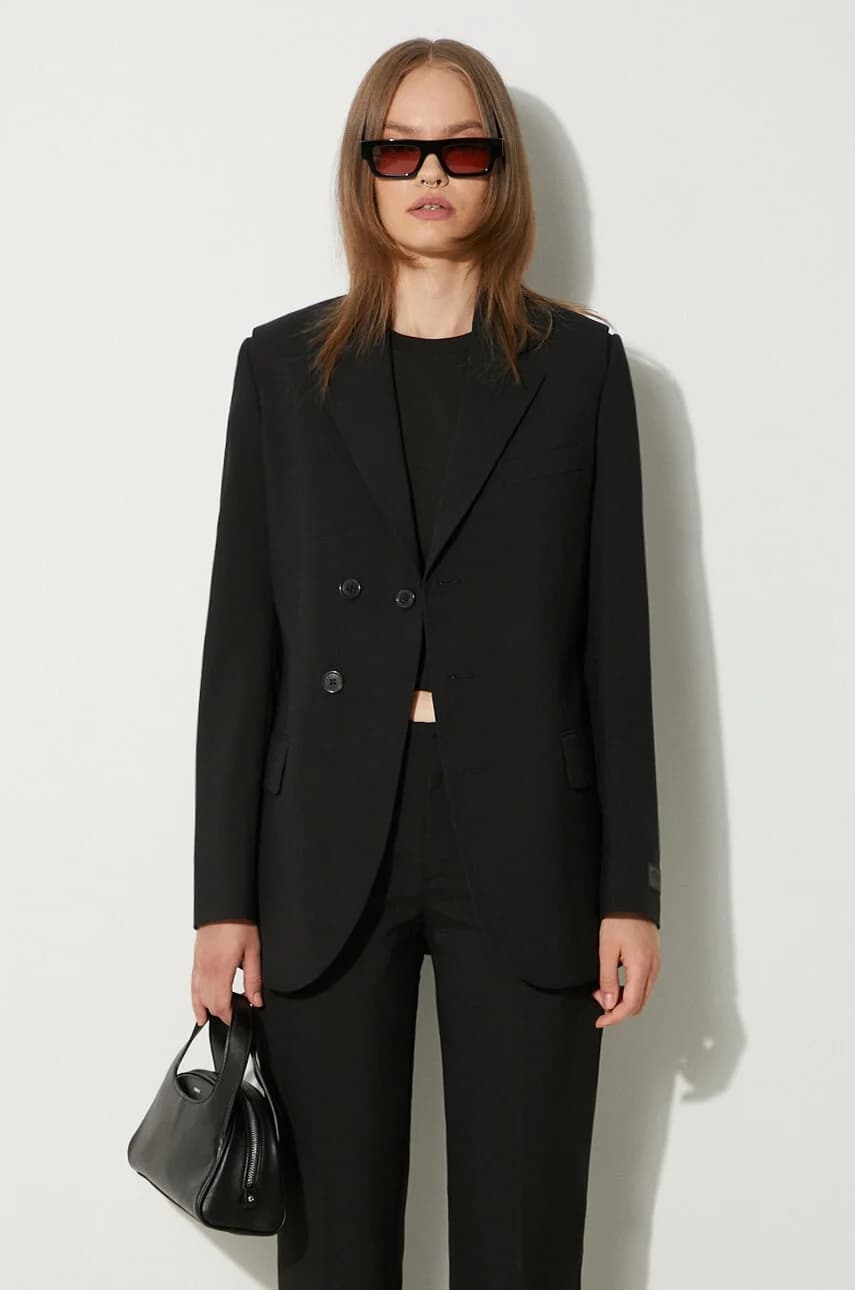 Блейзер с поясом из натуральной шерсти - фото 4