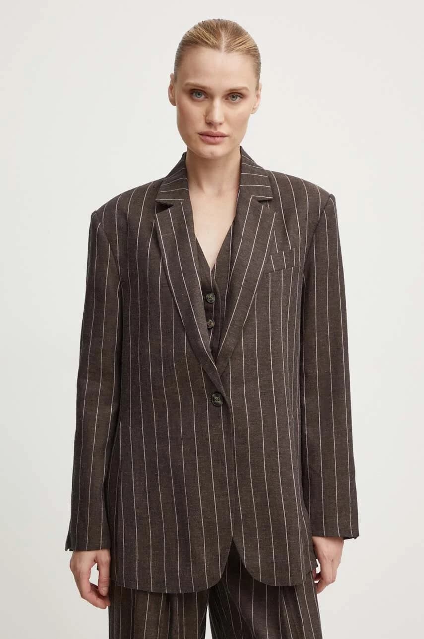 Льняной жакет Emile - Casual Linen Stripe - фото 4