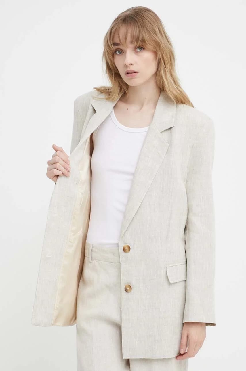 Льняная куртка - фото 6
