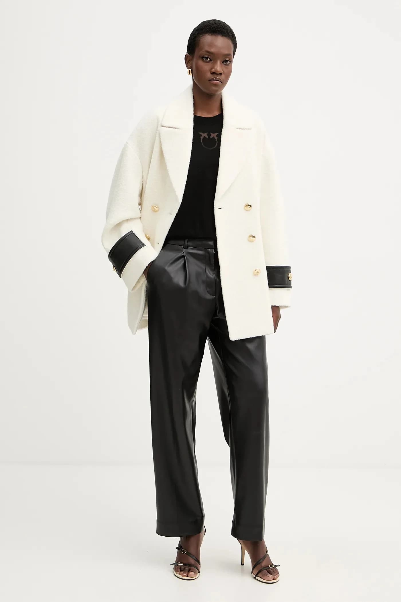 Пальто из смесовой шерсти - фото 2