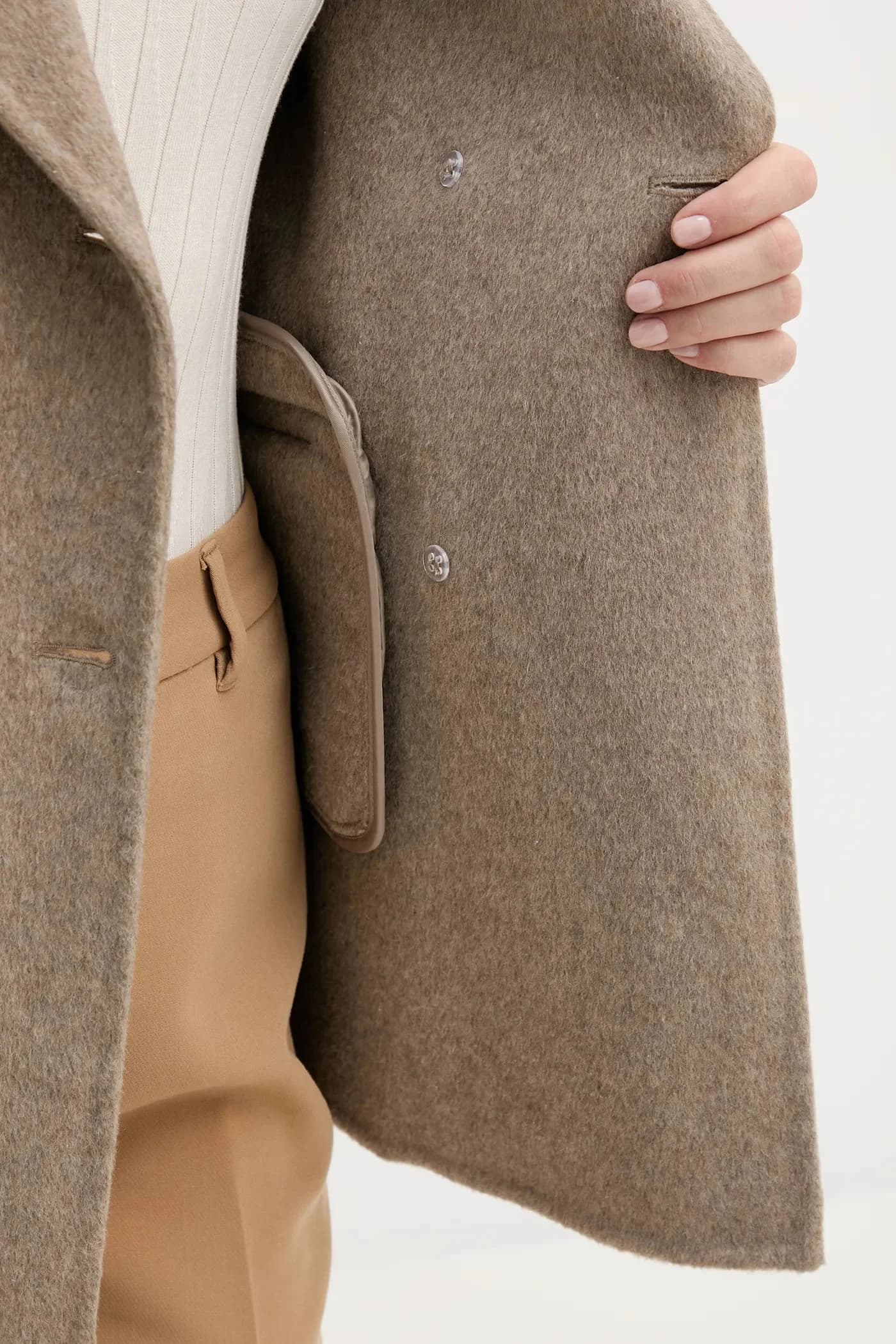 Пальто с добавлением шерсти - фото 6