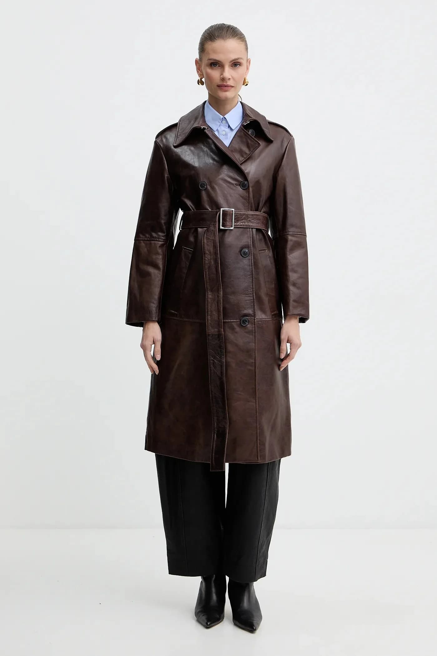 Кожаное пальто - фото 2