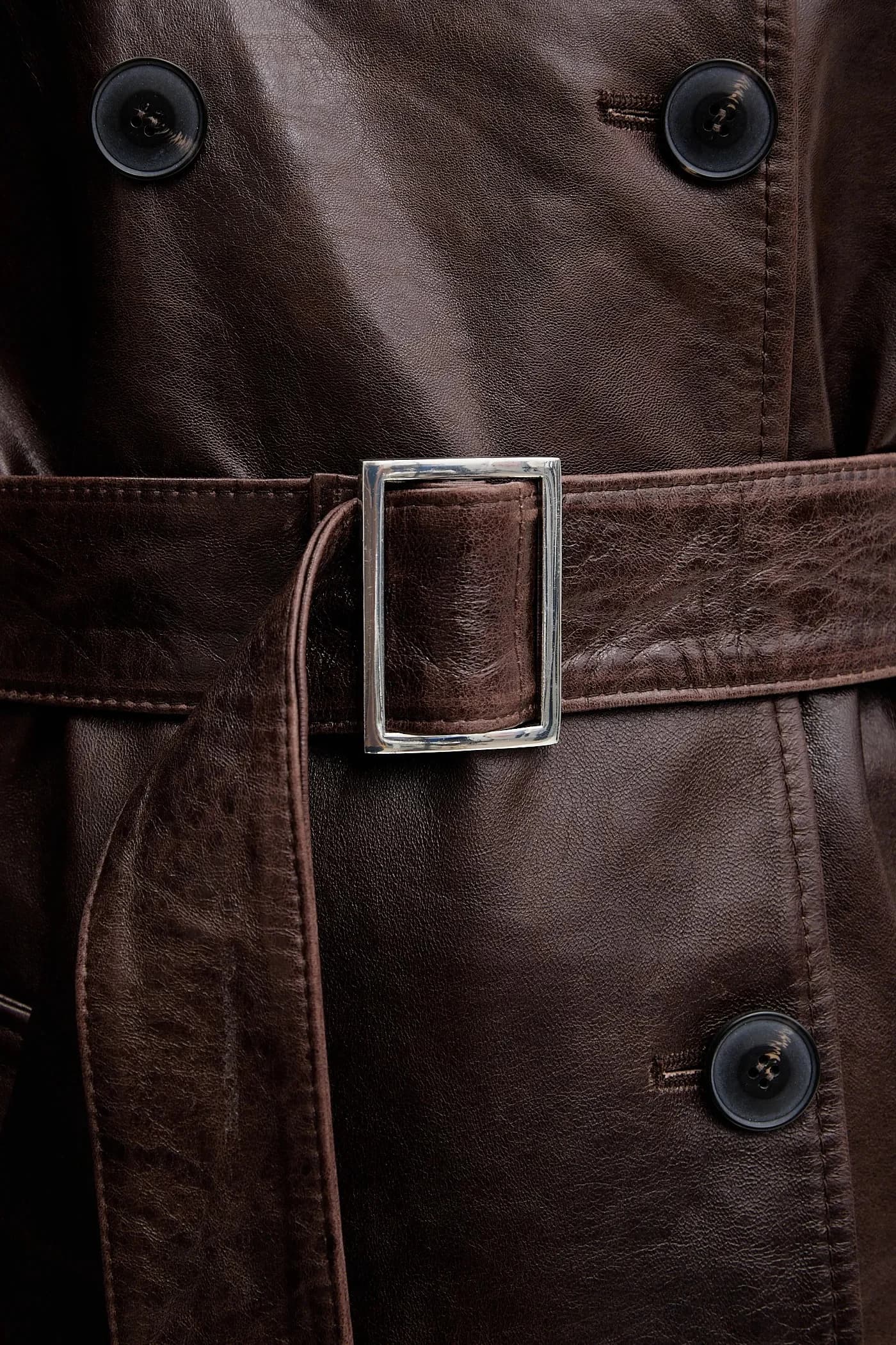 Кожаное пальто - фото 5