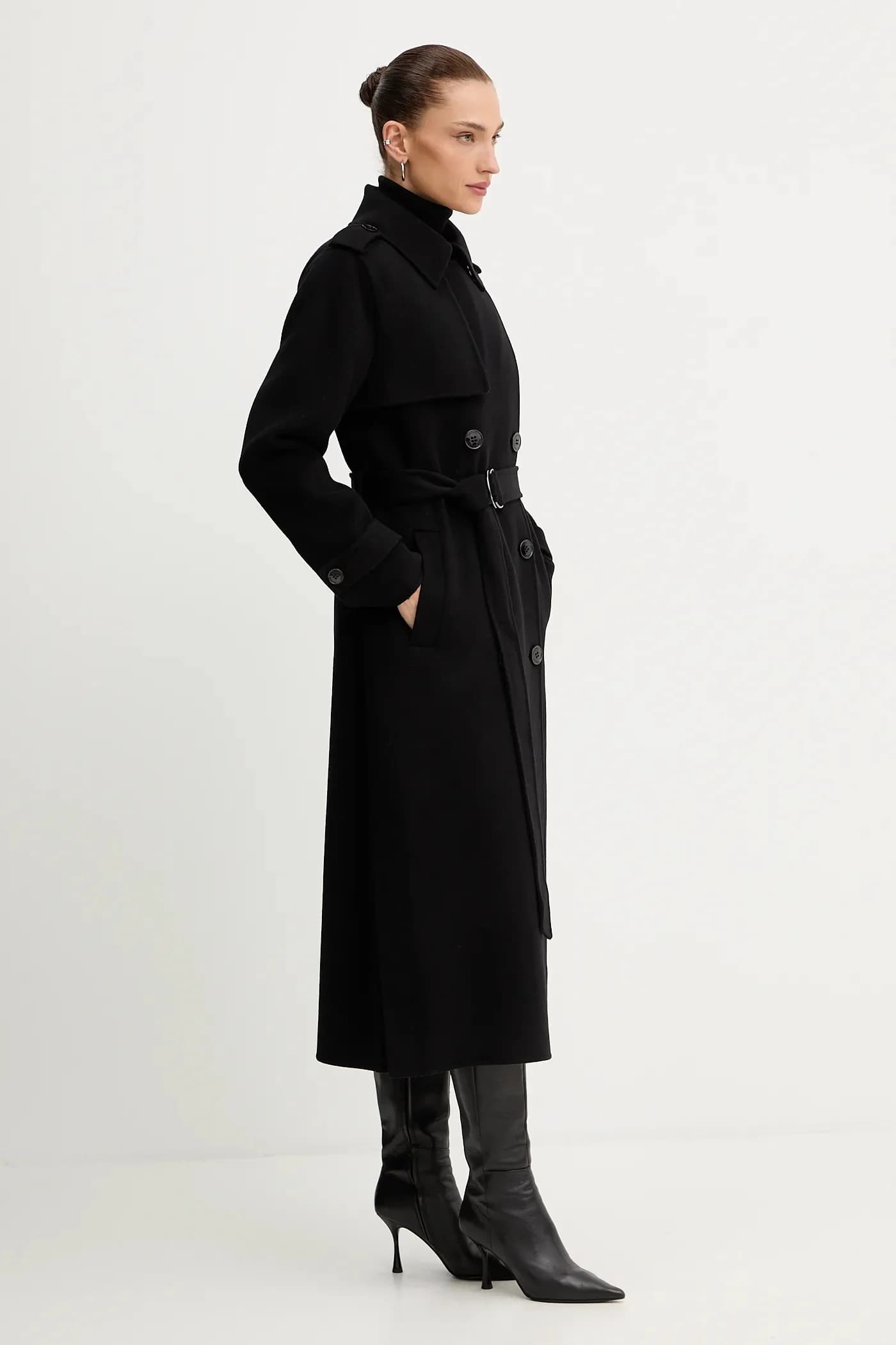 Пальто с добавлением шерсти - фото 4