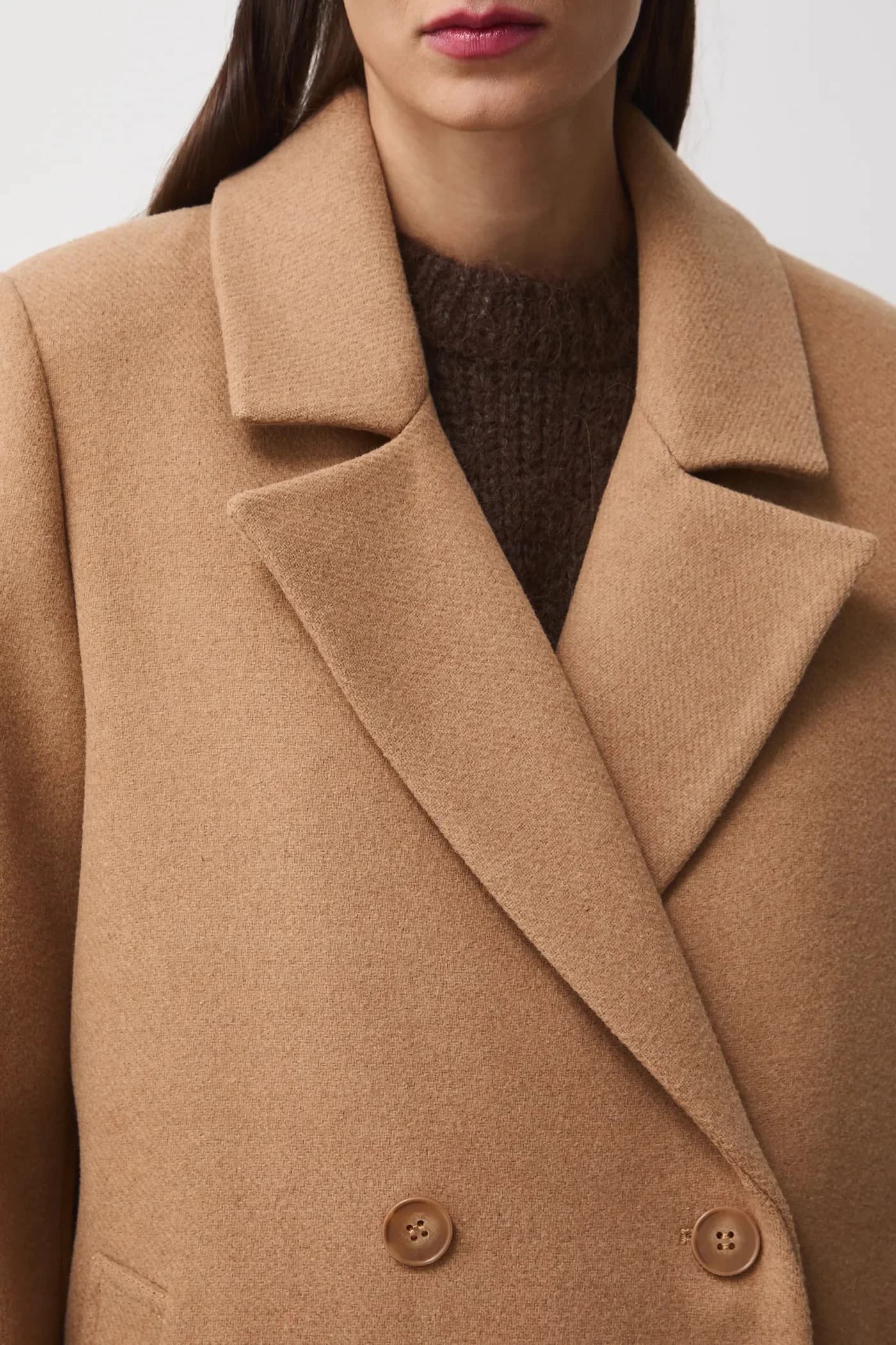 Пальто из смесовой шерсти - фото 5