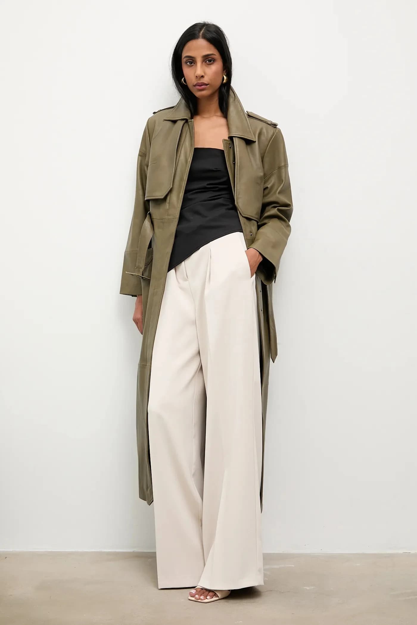 Женский кожаный тренч - фото 3