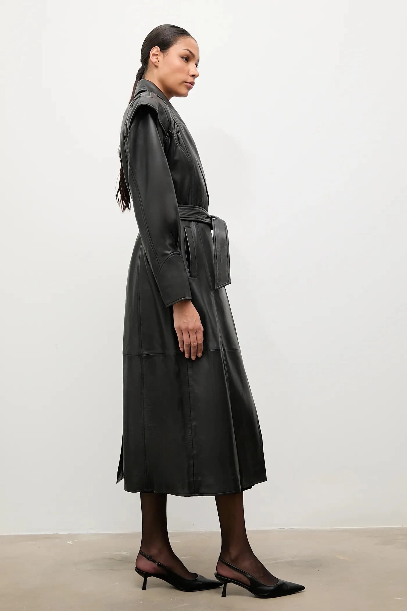 Кожаное пальто - фото 2