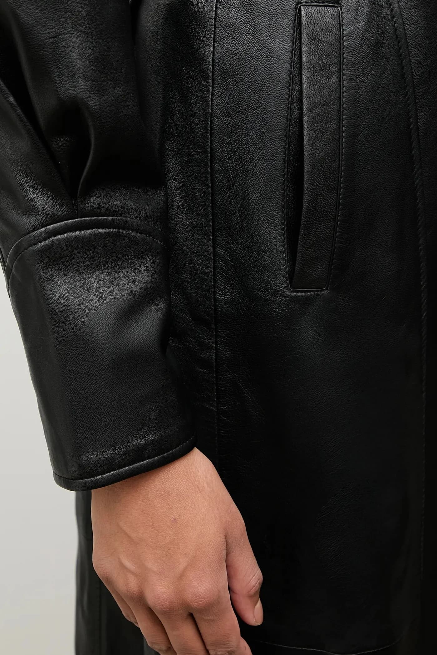 Кожаное пальто - фото 6