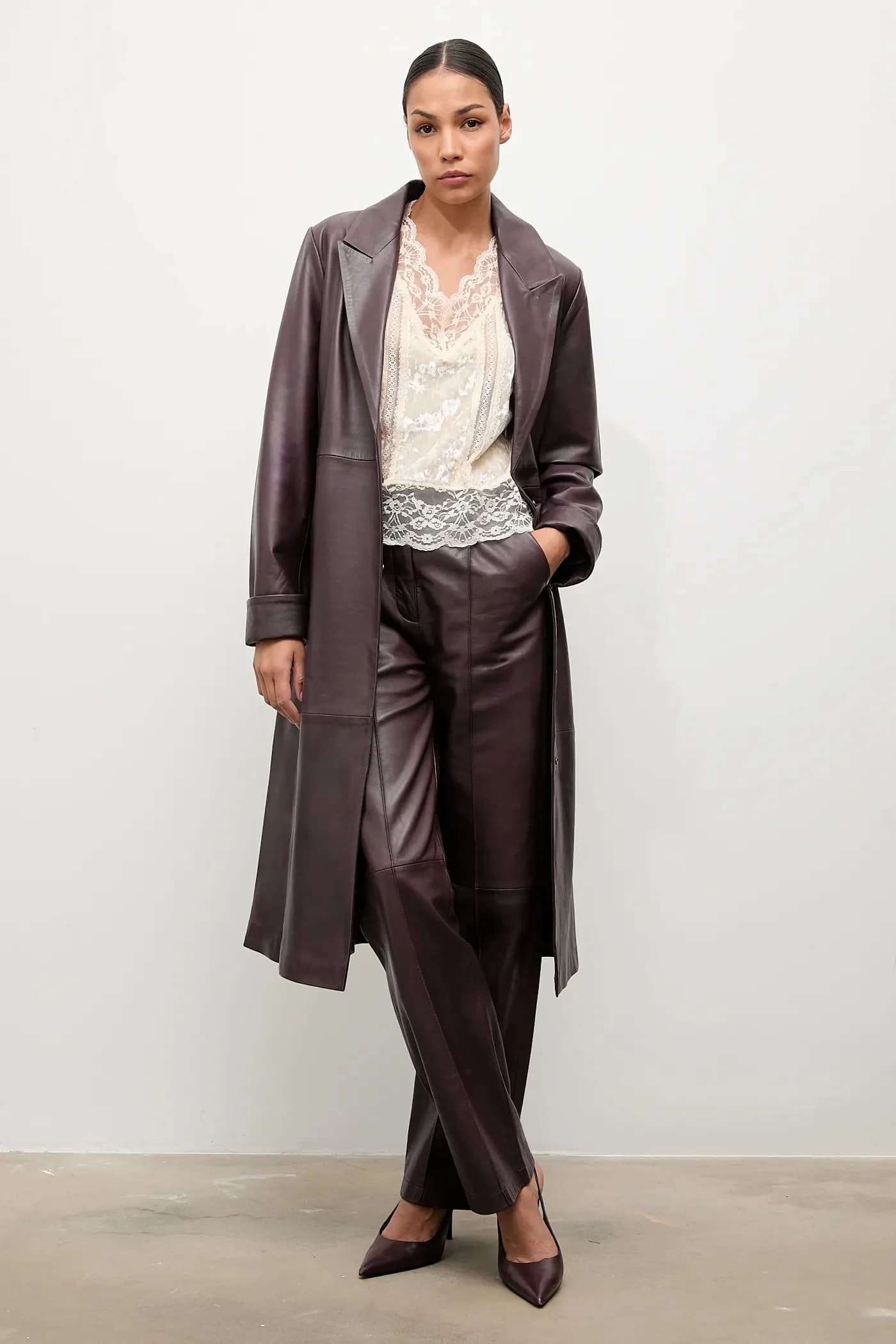 Кожаное пальто - фото 2