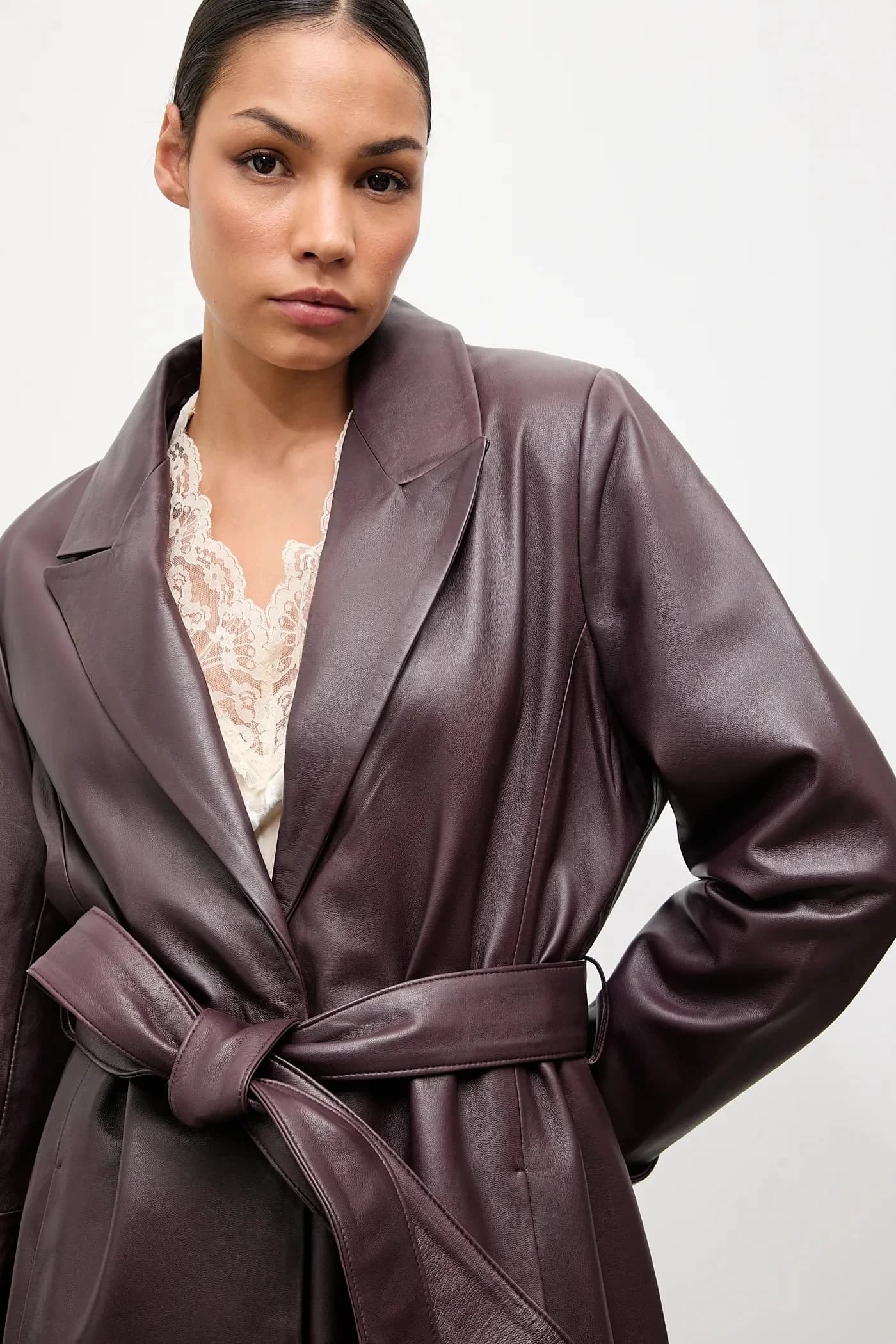 Кожаное пальто - фото 5