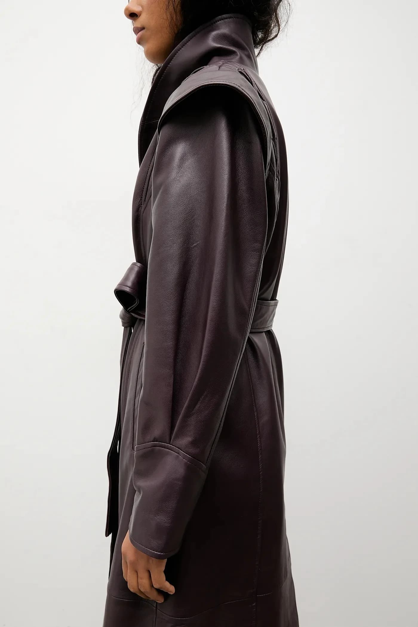 Кожаное пальто - фото 7