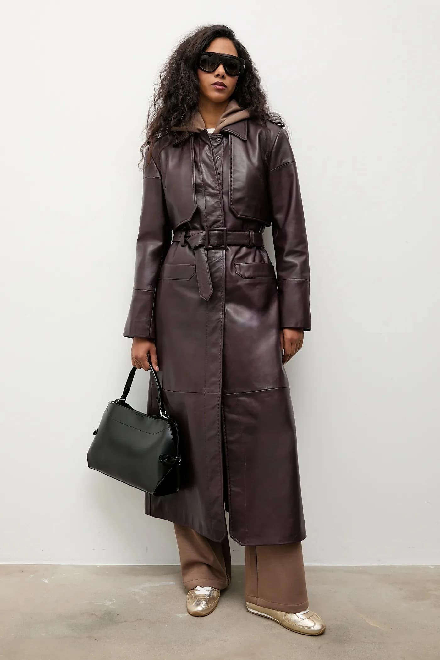 Женский кожаный тренч - фото 2