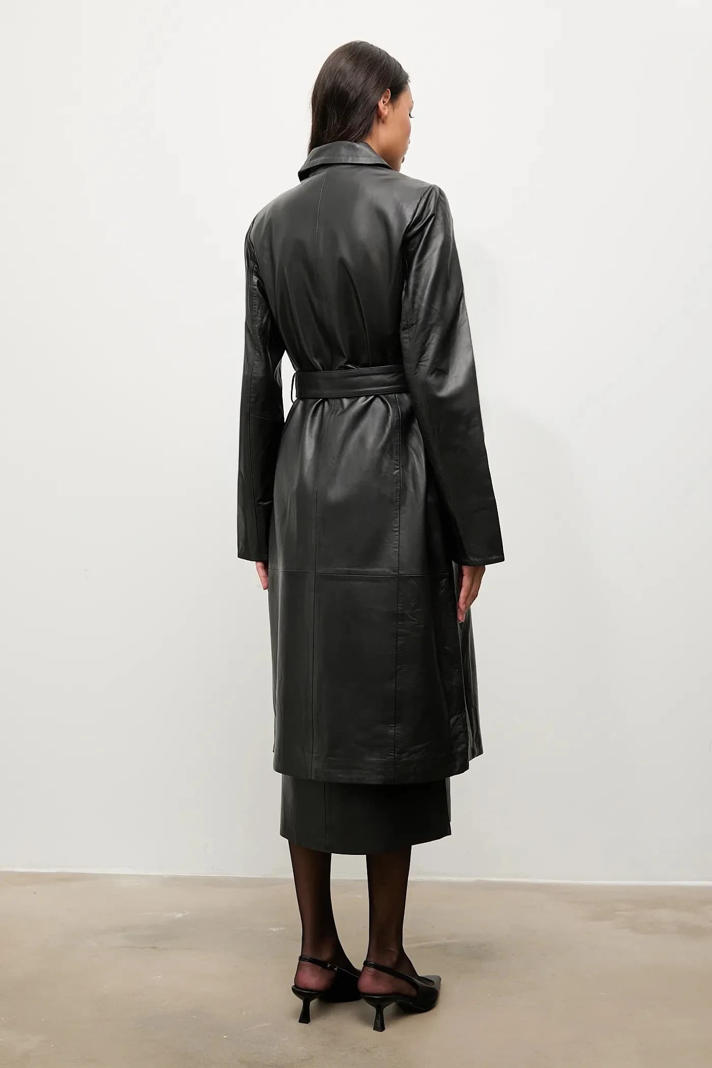 Кожаное пальто - фото 3