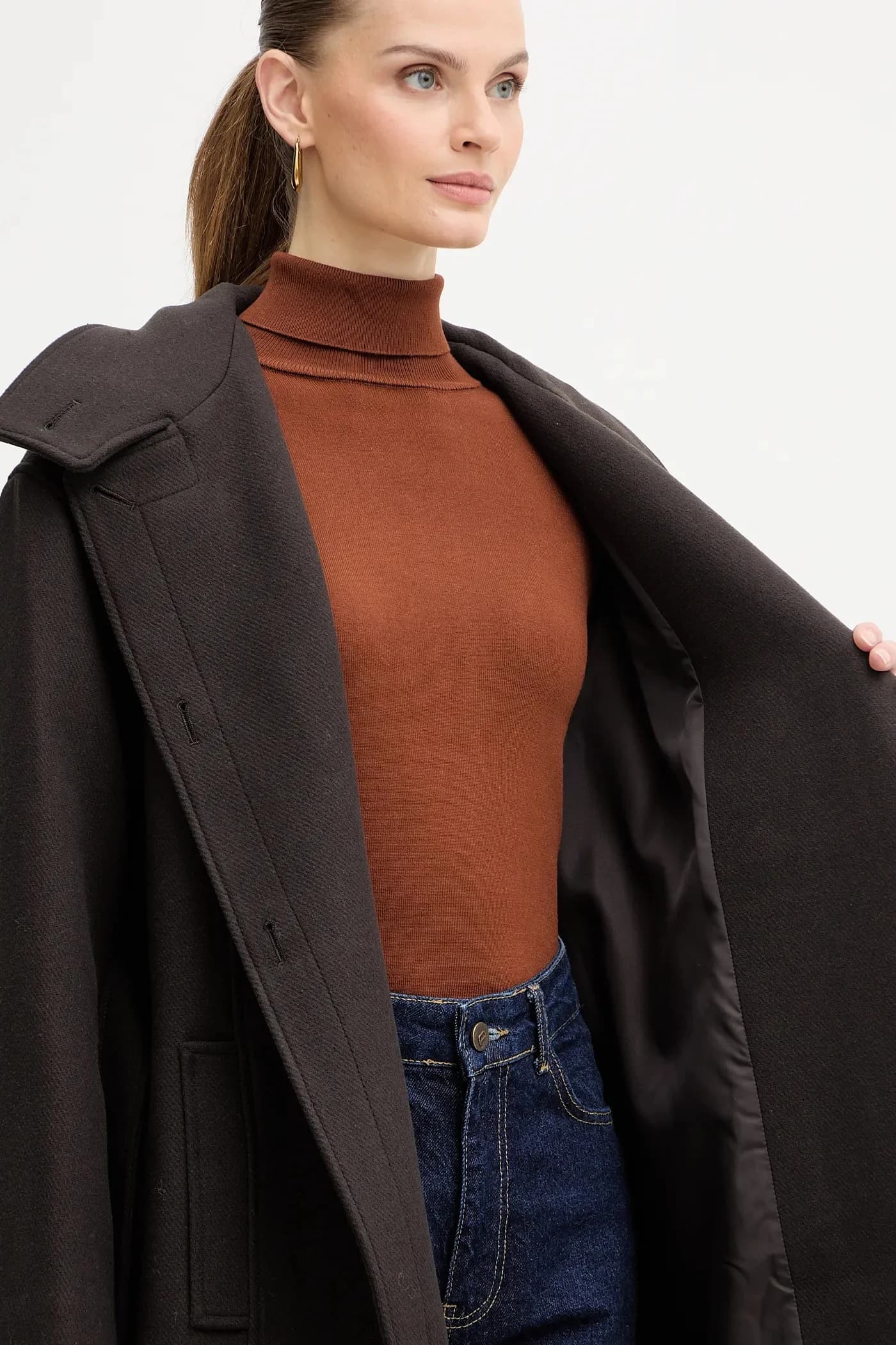 Пальто с добавлением шерсти - фото 7