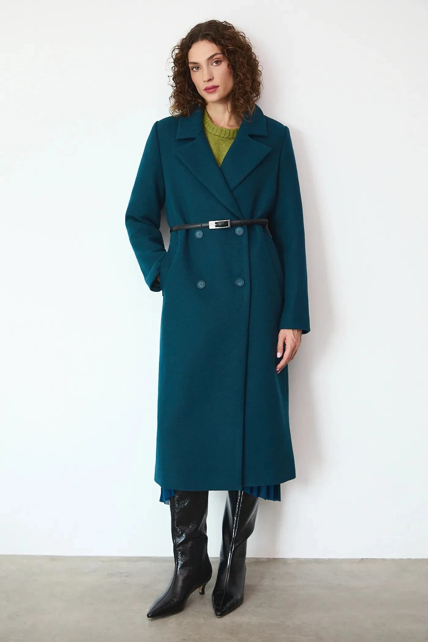 Пальто из смесовой шерсти - фото 2